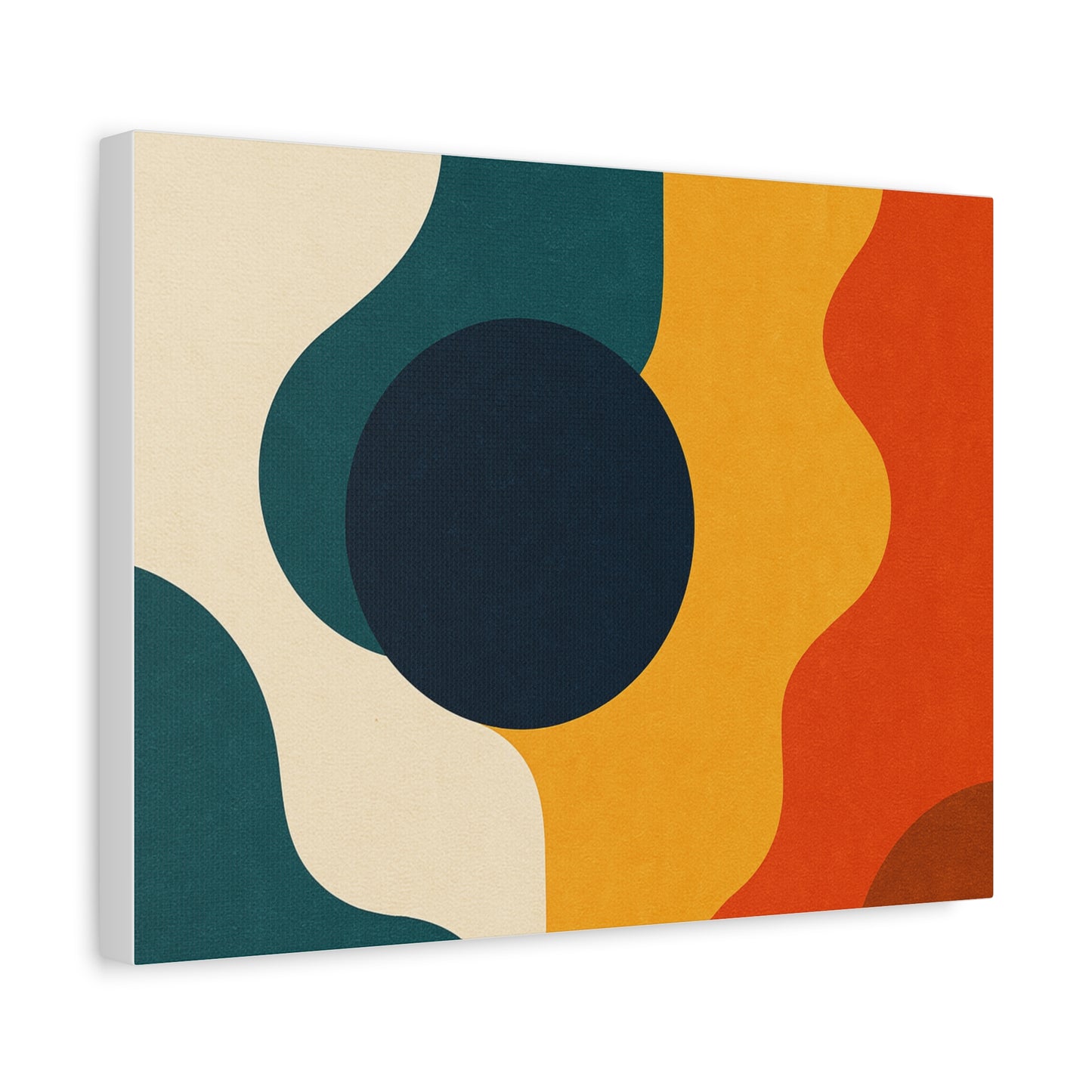 Abstract Retro Wave Matte Canvas Print — Mid Century Colorful Wall Art (Stretched 1.25")
