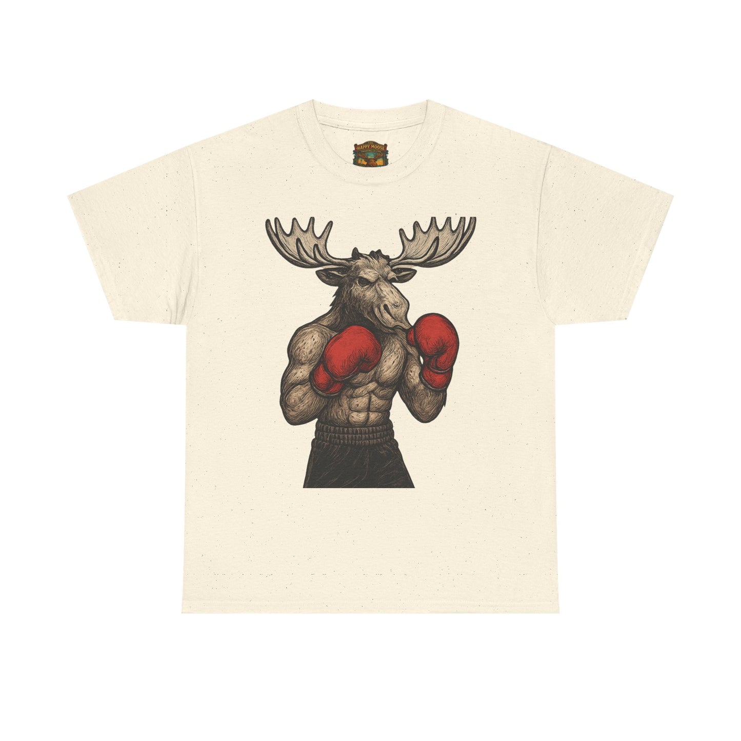 Boxing Moose T‑Shirt — Funny Wildlife Gym Tee for Men & Women