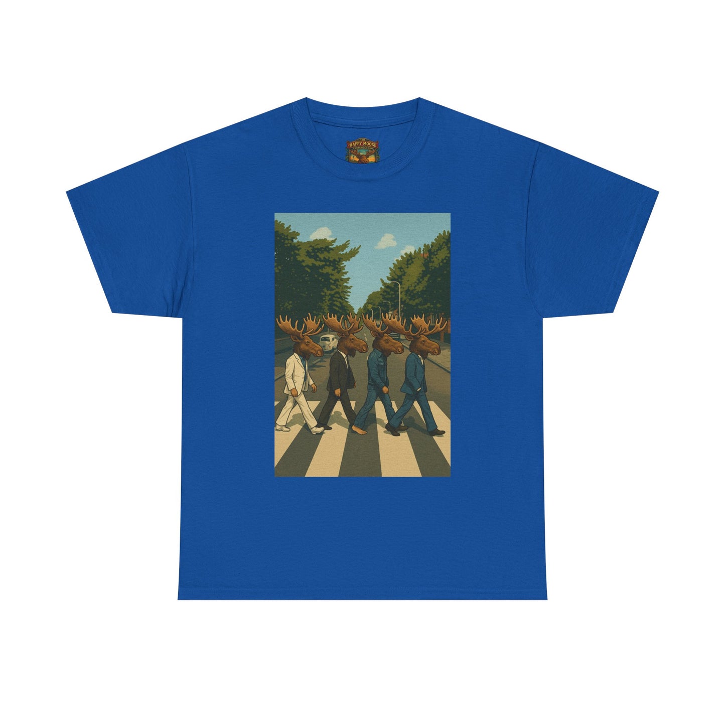 Moose Abbey Road Tee — Retro Parody Band Graphic T-Shirt