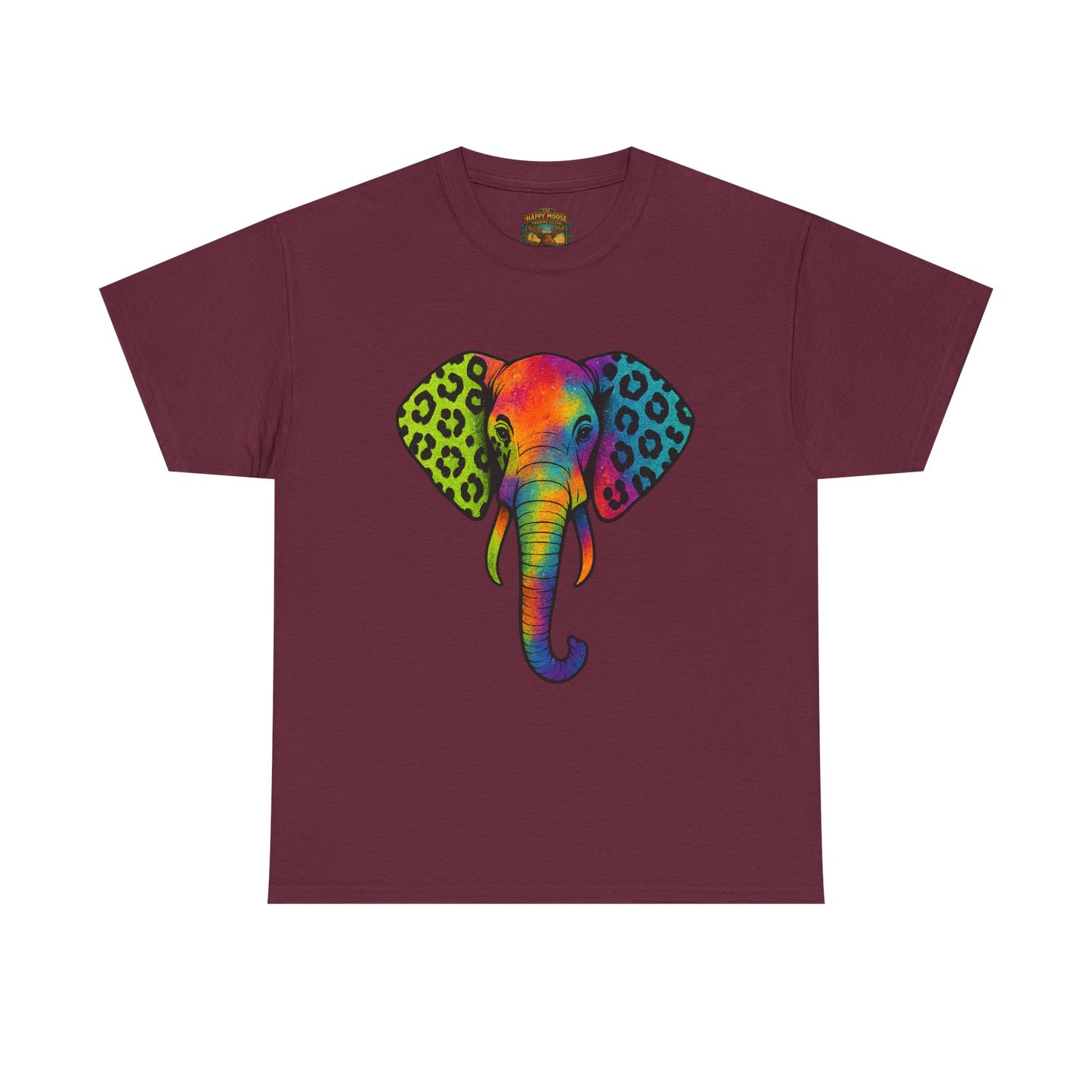Colorful Leopard Print Elephant T-Shirt