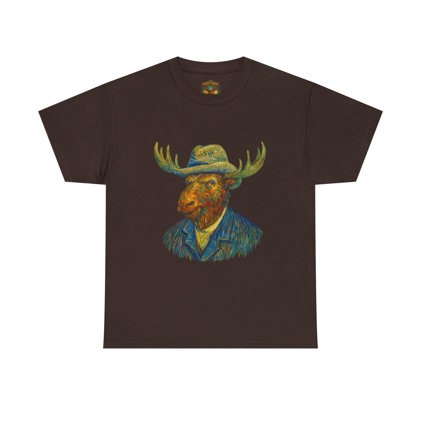 Moose Gogh Self-portrait with Straw Hat |  Art Tee