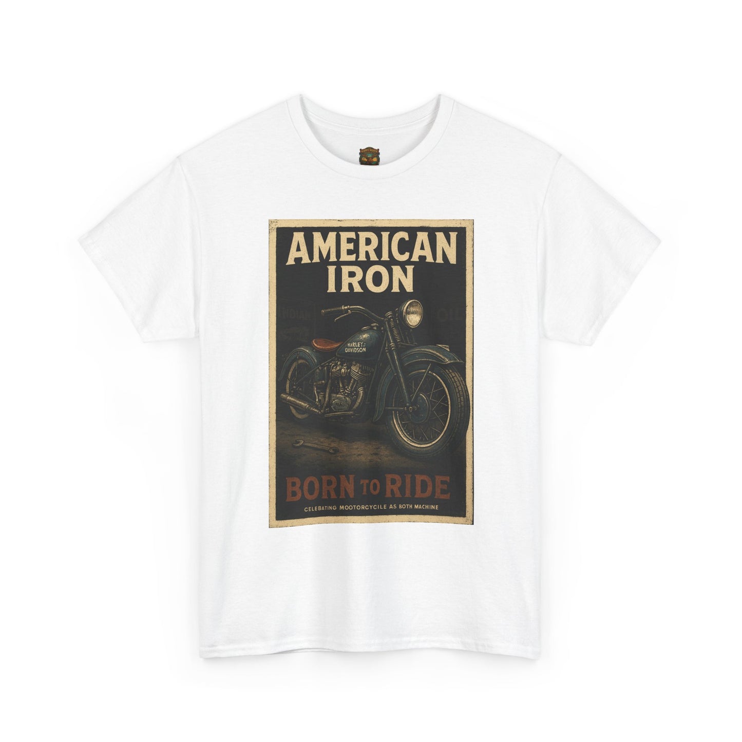 American Iron Motorcycle Poster Tee | Born to Ride