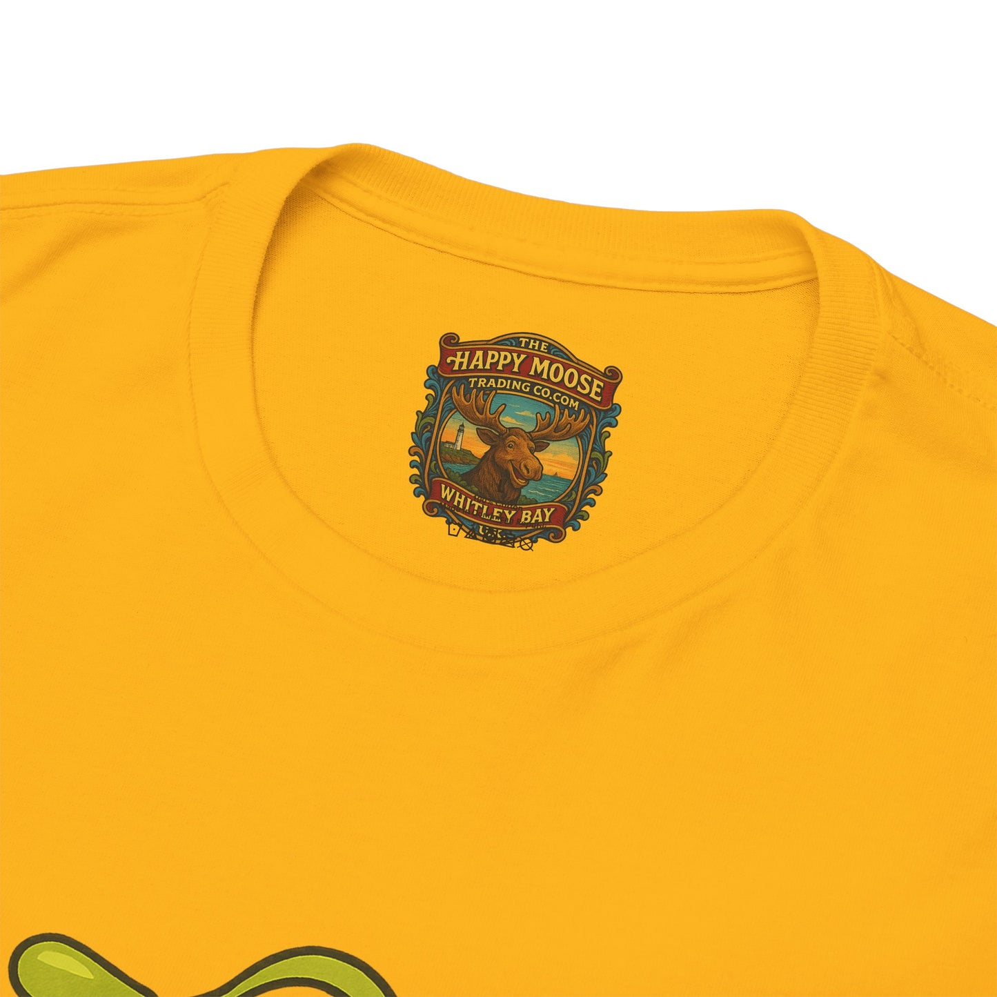 Green Alien Cartoon Tee | Funny Space Monster Illustration B