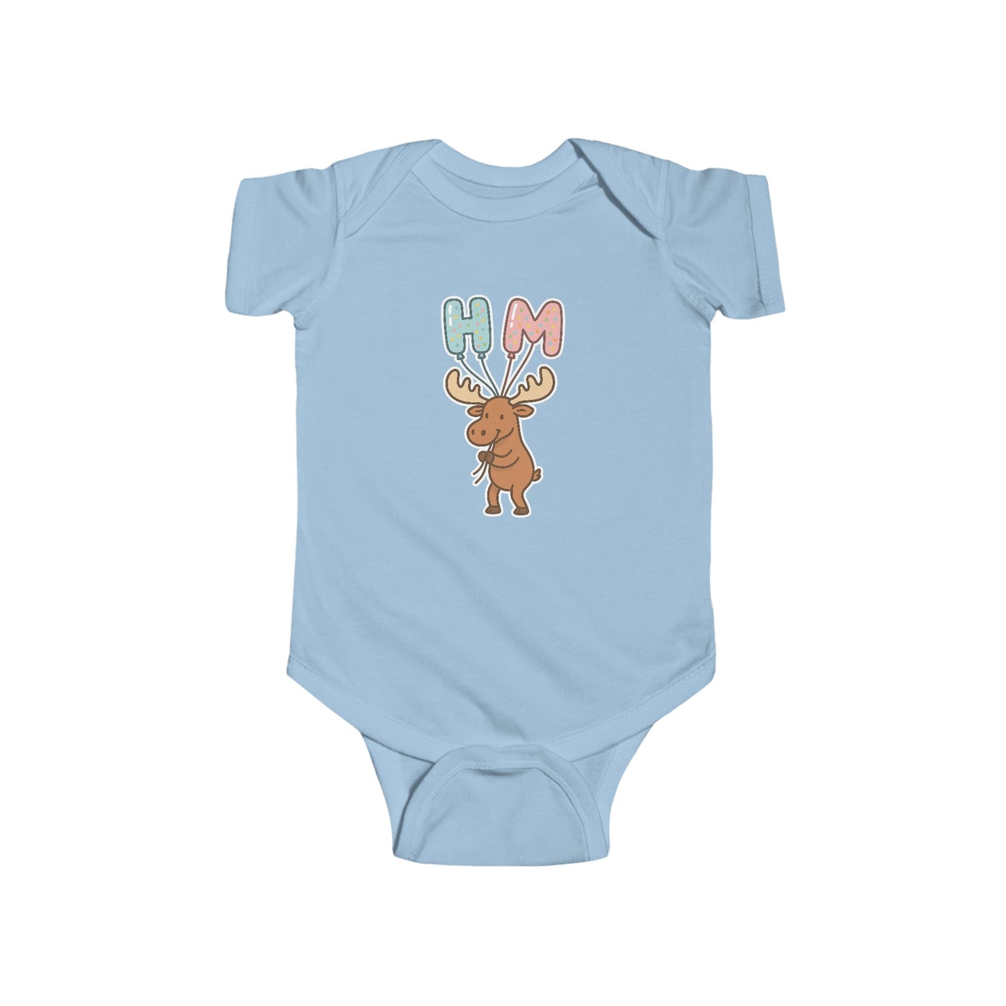 Infant Bodysuit — Cute Moose "HM" Baby One-Piece