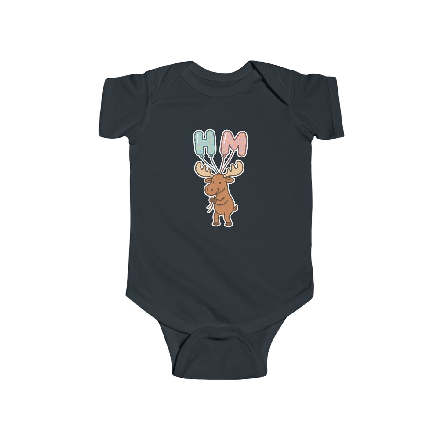 Baby Vest Infant Bodysuit — Cute Moose "HM" Balloons