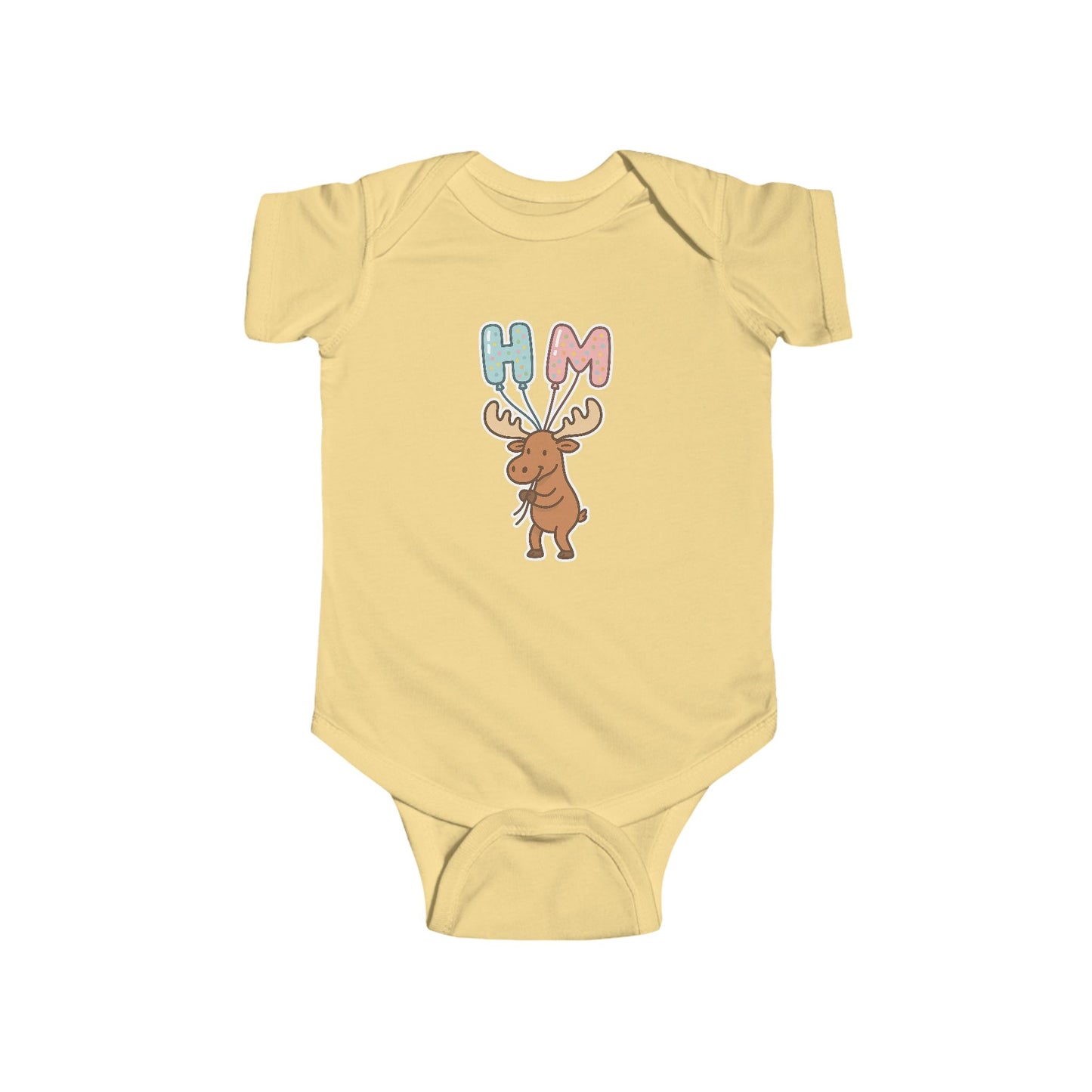 Baby Vest Infant Bodysuit — Cute Moose "HM" Balloons