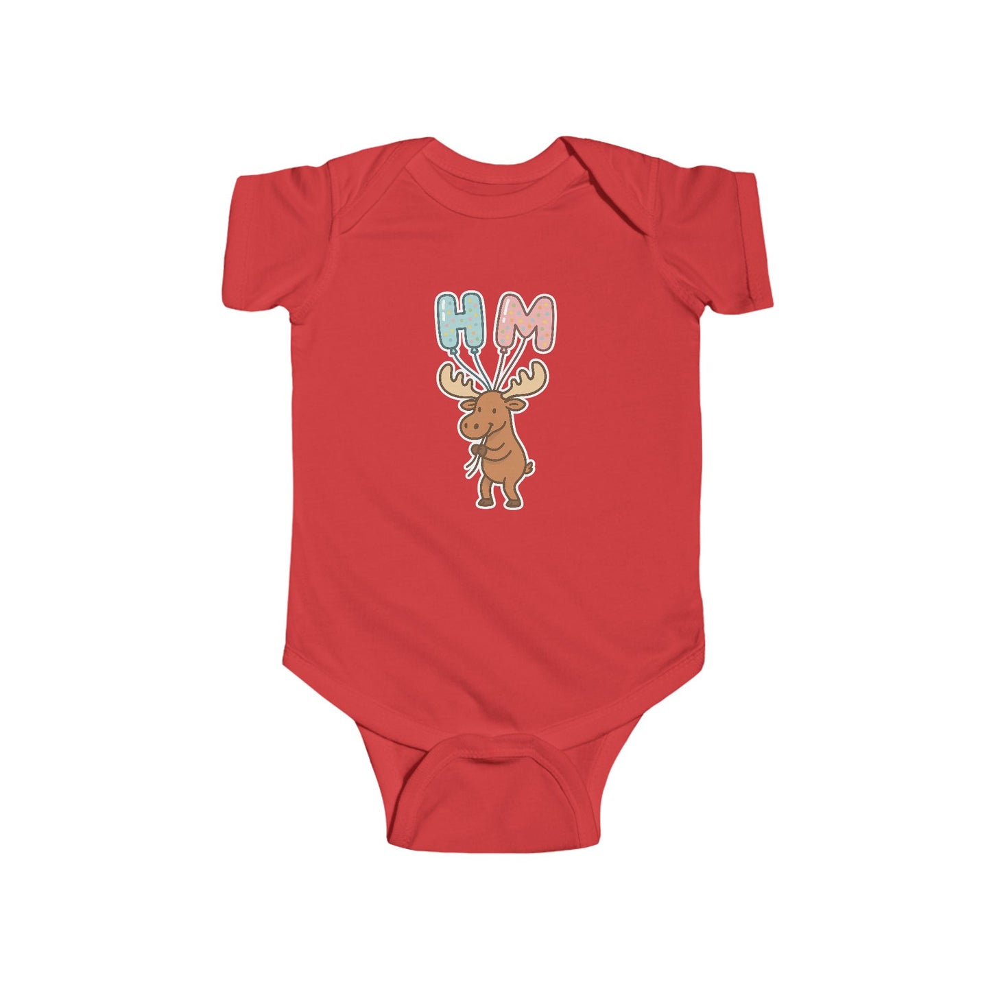 Baby Vest Infant Bodysuit — Cute Moose "HM" Balloons