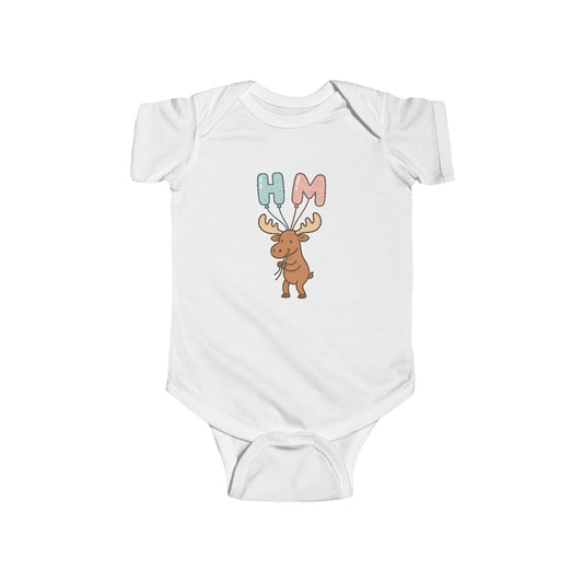 Infant Bodysuit — Cute Moose "HM" Baby One-Piece