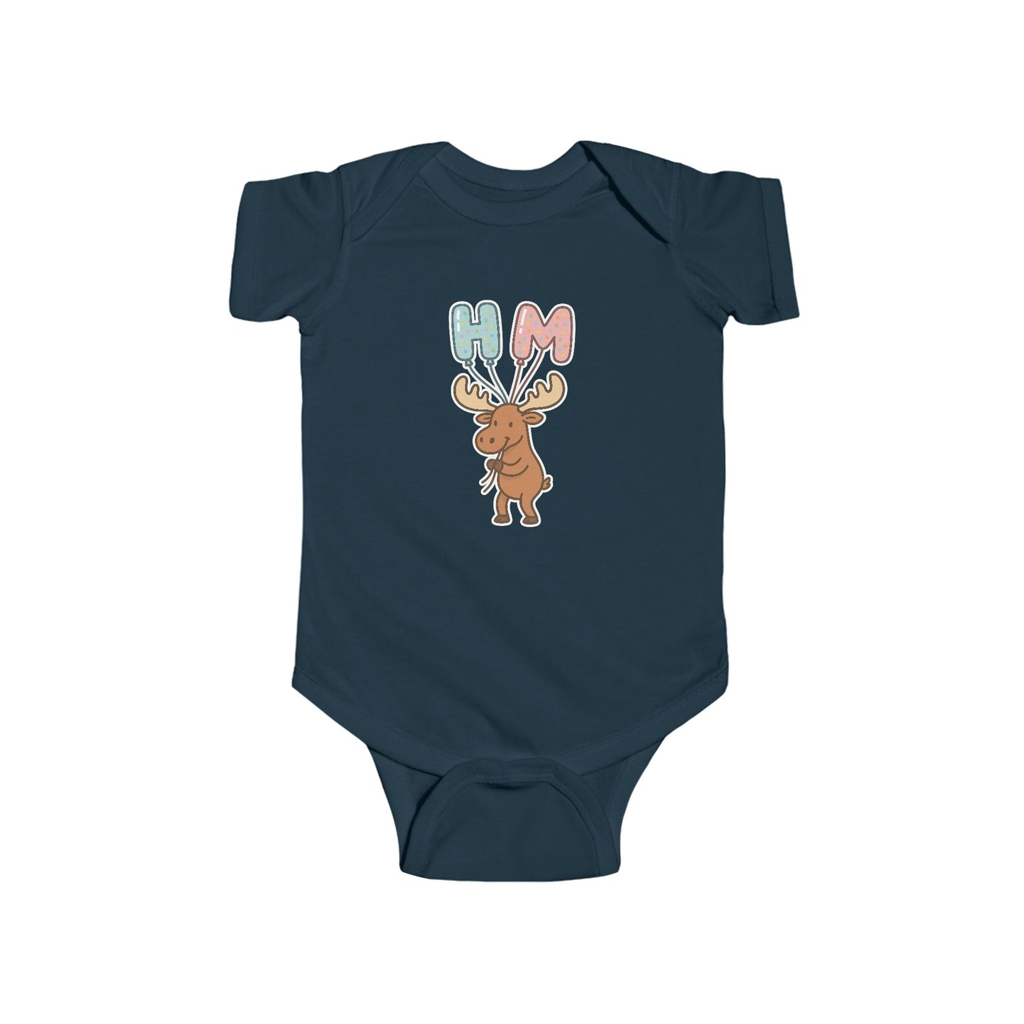 Baby Vest Infant Bodysuit — Cute Moose "HM" Balloons