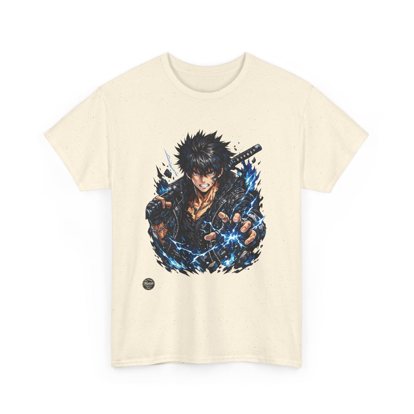 Samurai Warrior Anime Tee — Fierce Swordfighter Graphic T-Shirt #E005