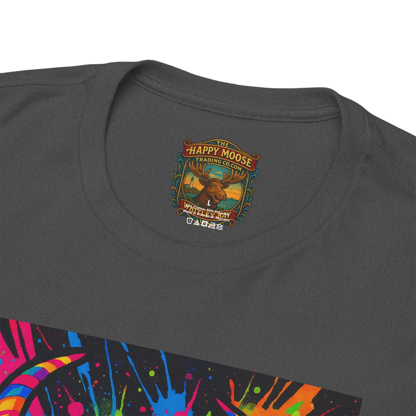 Psycadelic Highland Cow T-Shirt | Retro Rainbow Cow Art 1