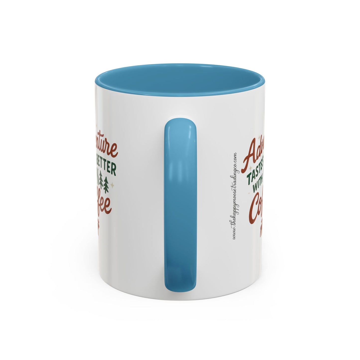 Adventure Tastes Better With Coffee Mug — "Adventure Tastes Better with Coffee" Rustic Outdoor Camper Gift (11/15oz)