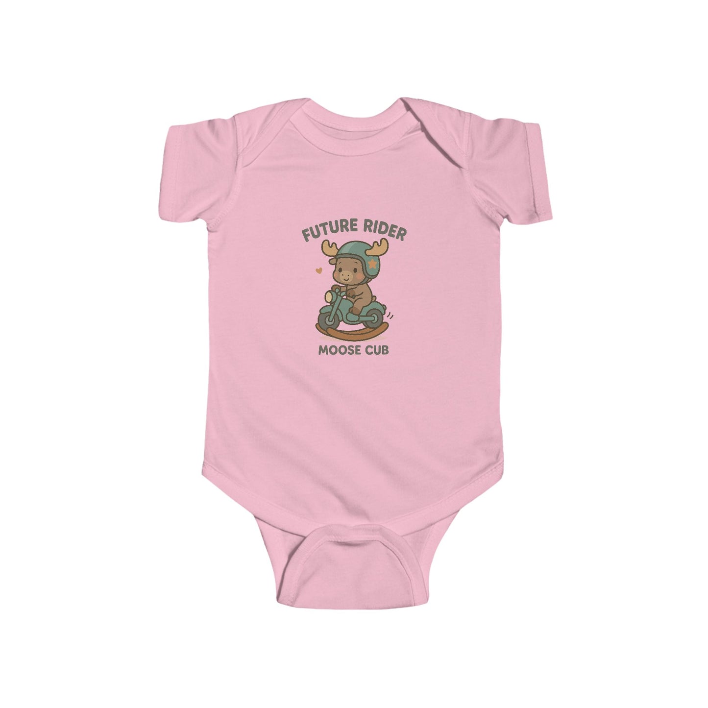 Infant Bodysuit — "Future Rider Moose Cub" Cute Woodland Baby Onesie