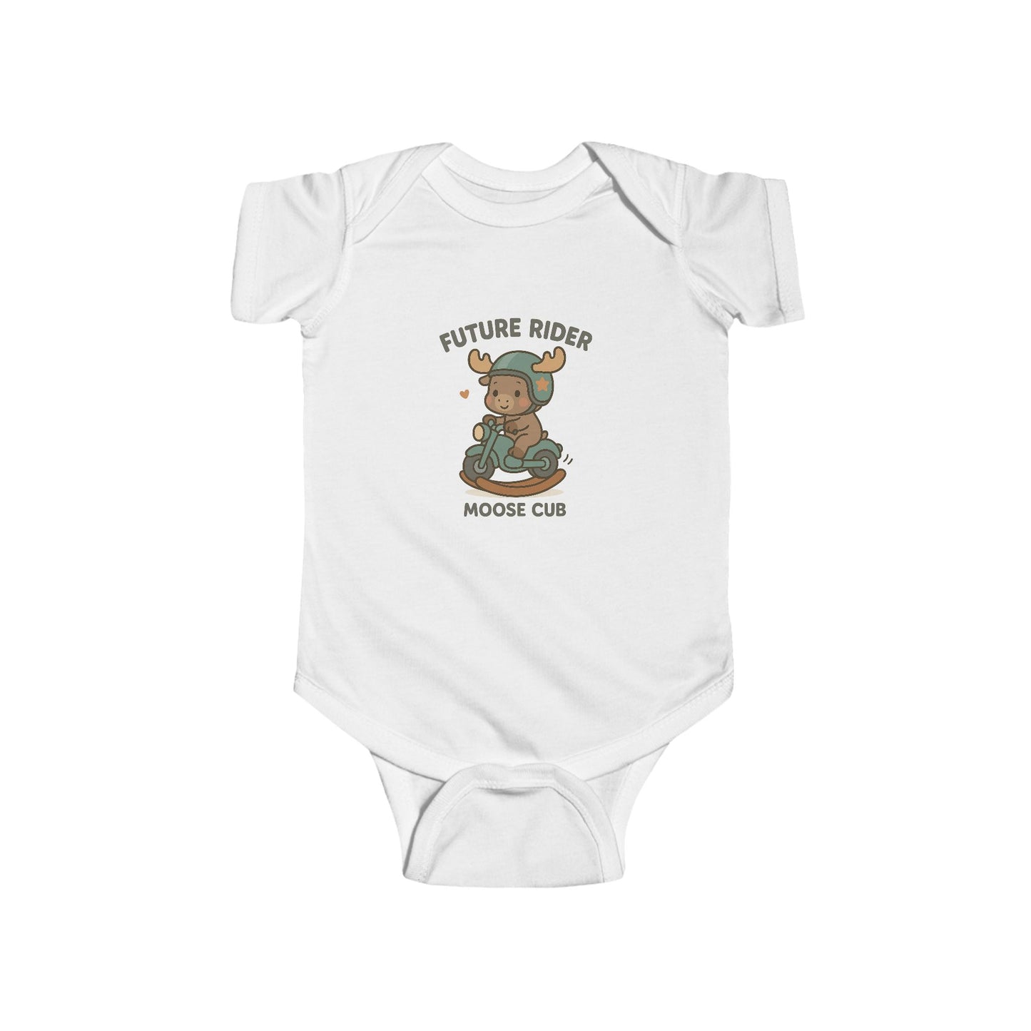 Infant Bodysuit — "Future Rider Moose Cub" Cute Woodland Baby Onesie