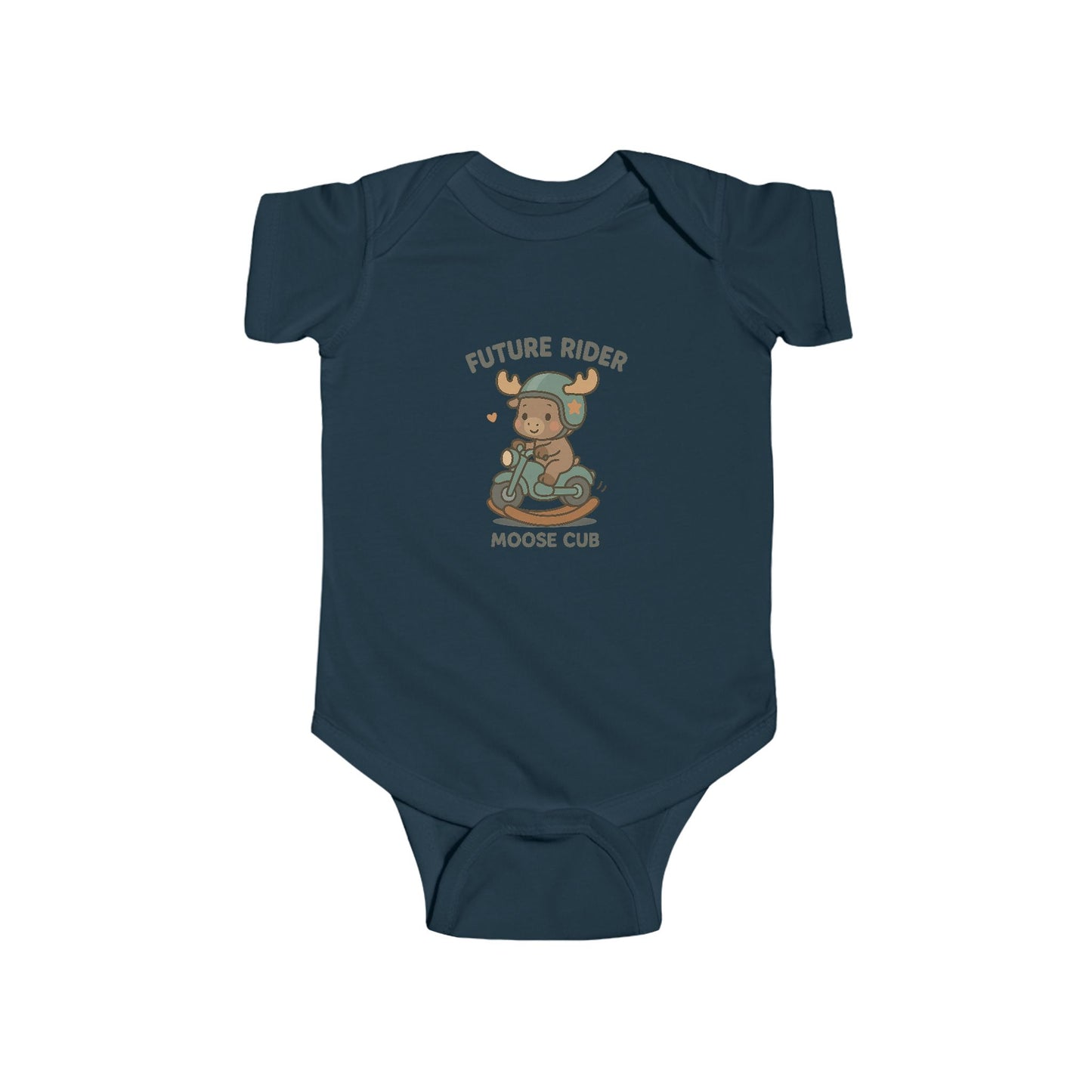 Infant Bodysuit — "Future Rider Moose Cub" Cute Woodland Baby Onesie