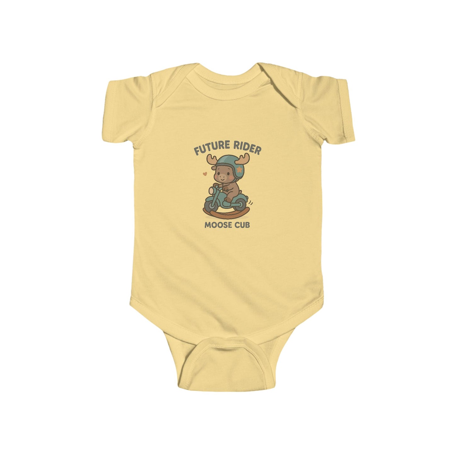 Infant Bodysuit — "Future Rider Moose Cub" Cute Woodland Baby Onesie