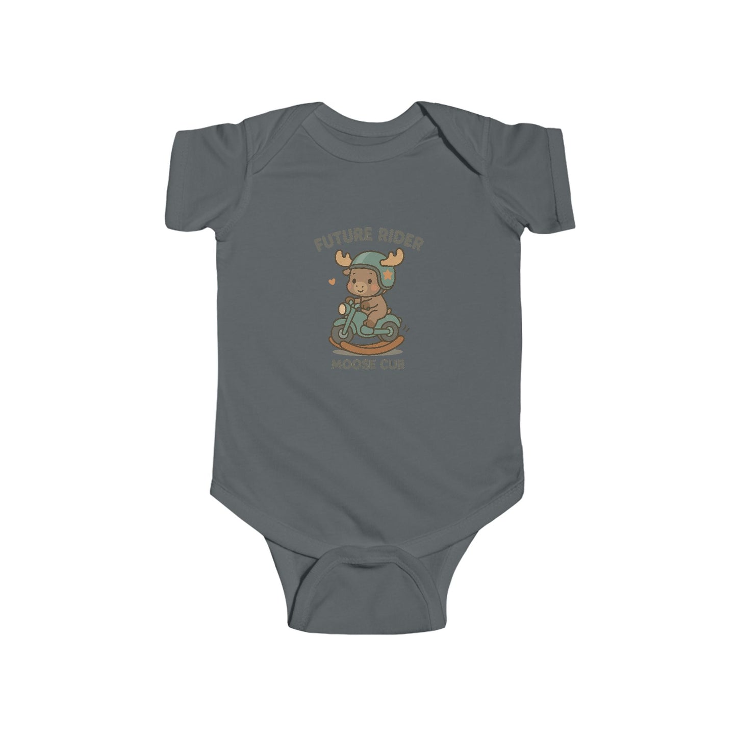 Infant Bodysuit — "Future Rider Moose Cub" Cute Woodland Baby Onesie