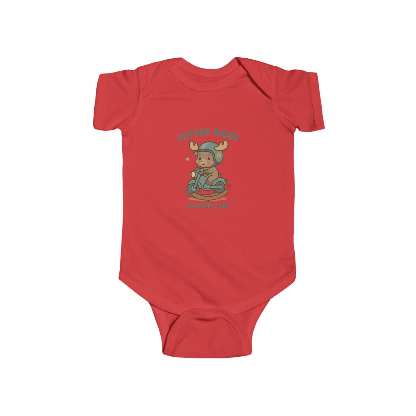 Infant Bodysuit — "Future Rider Moose Cub" Cute Woodland Baby Onesie