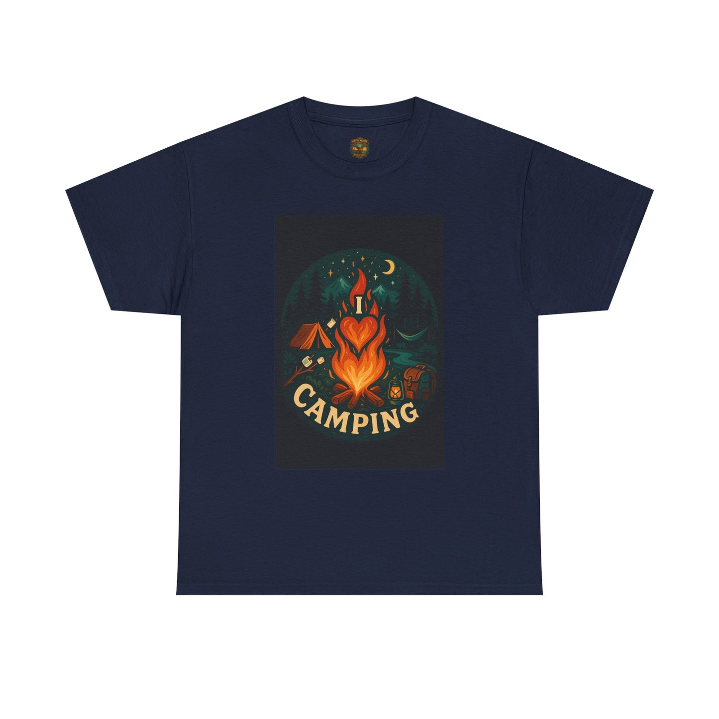 Camping Heart Campfire T-Shirt | Outdoor Adventure Graphic Tee