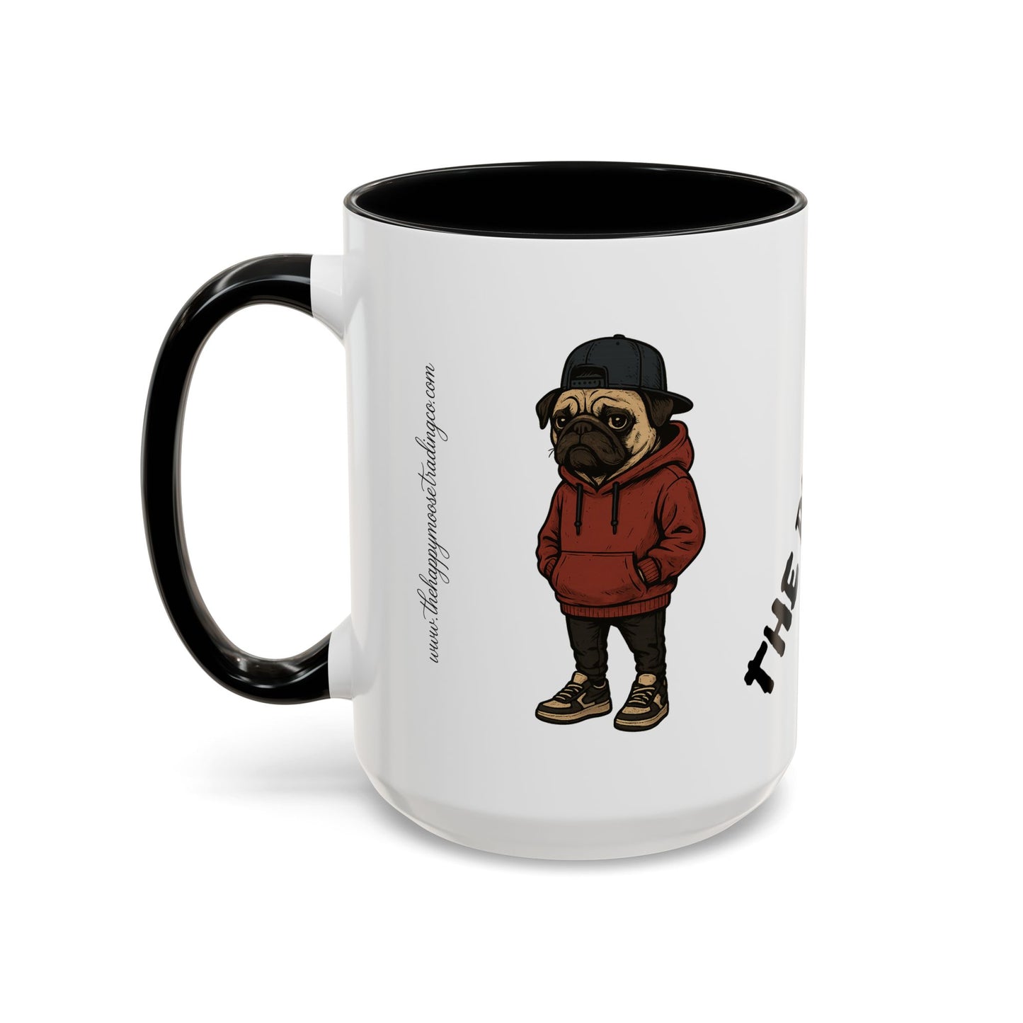 The Pug Mug Accent Coffee Mug — Cute Pug Cartoon Gift (11/15oz)