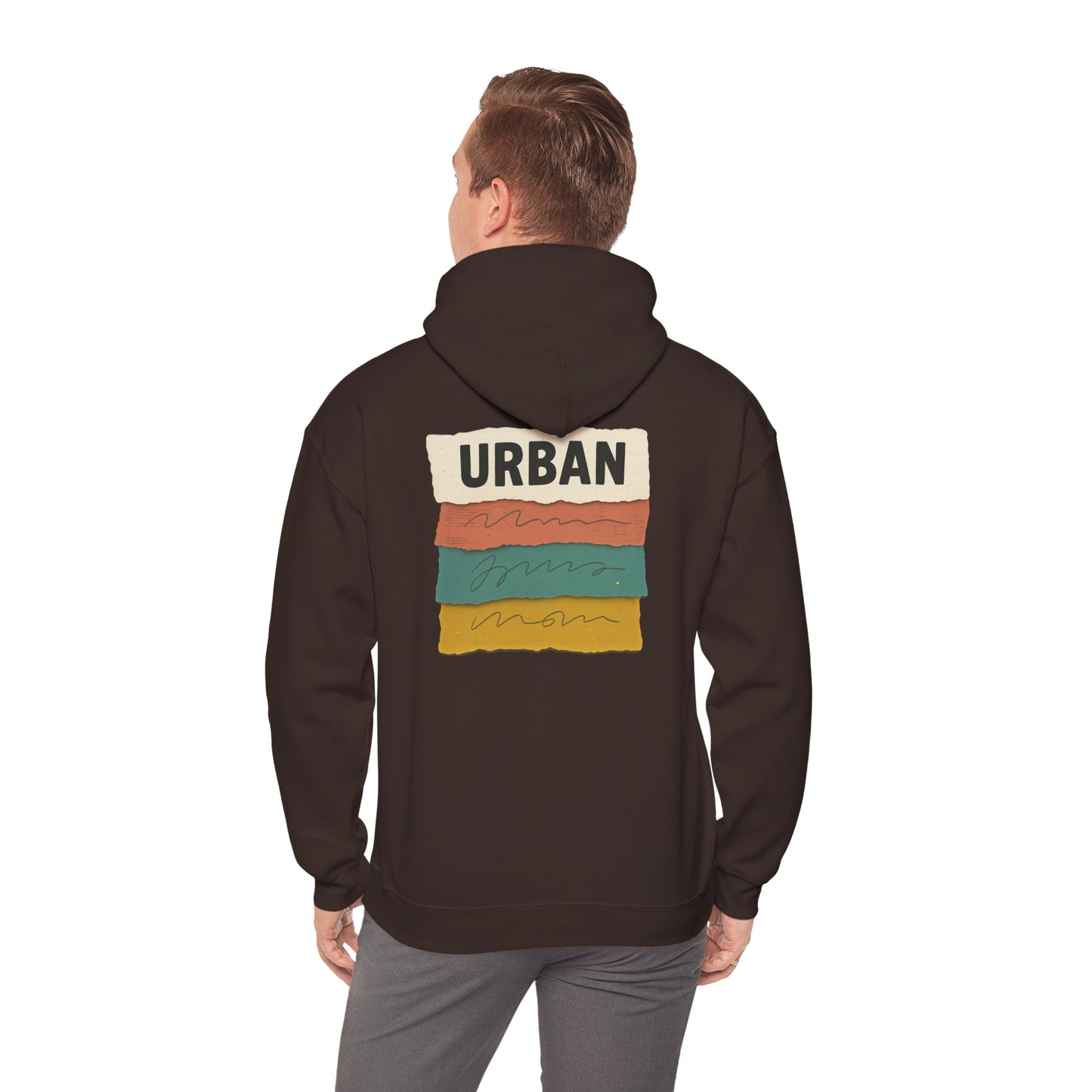 Urban Stripes Hoodie — Retro Color Block Graphic Pullover