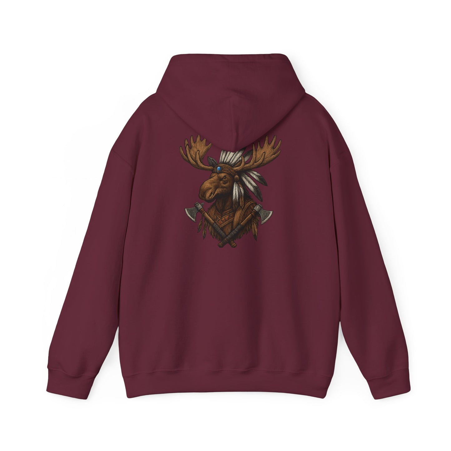 Indian Warrior Moose Hoodie