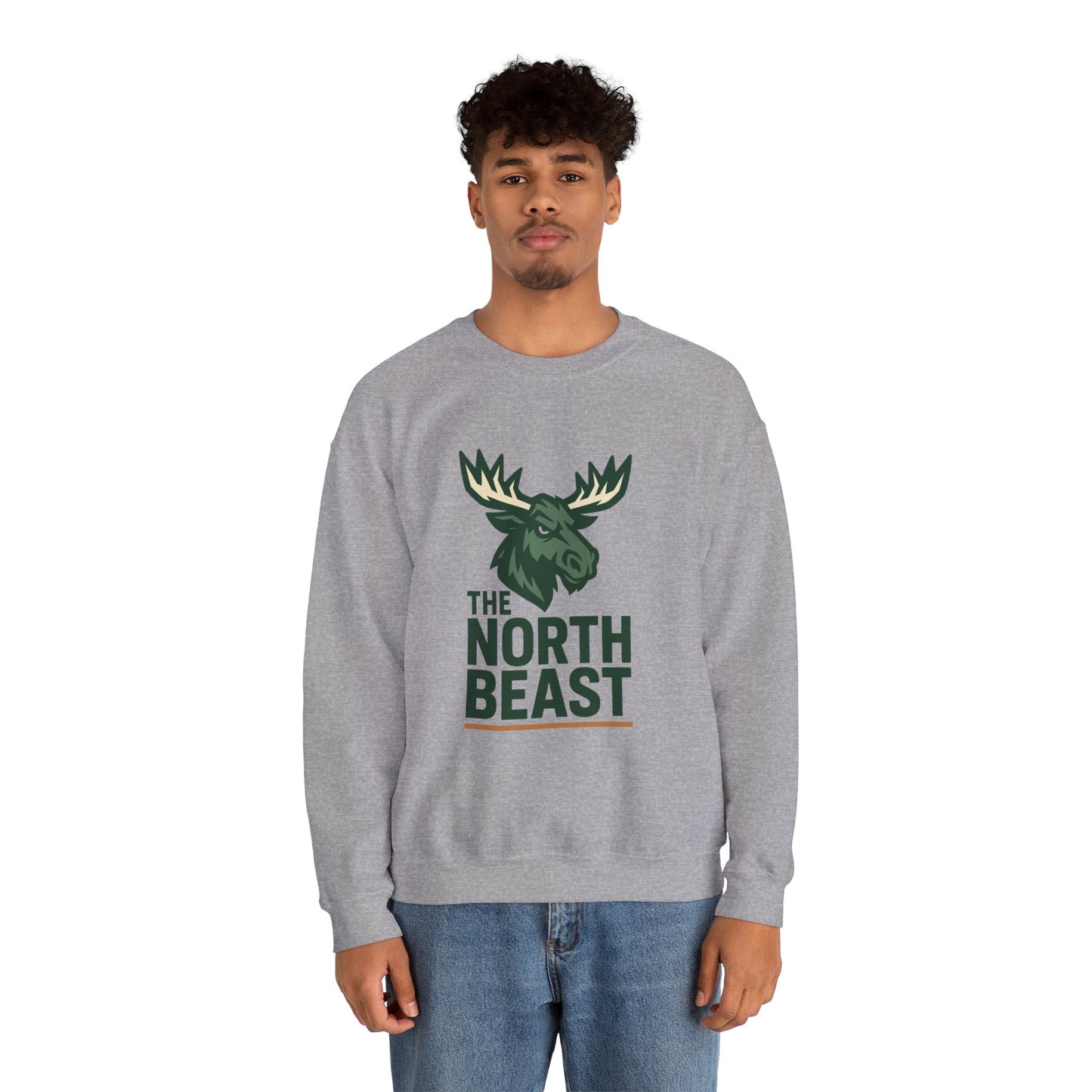 Crewneck Sweatshirt — "The North Beast" Moose Logo Pullover