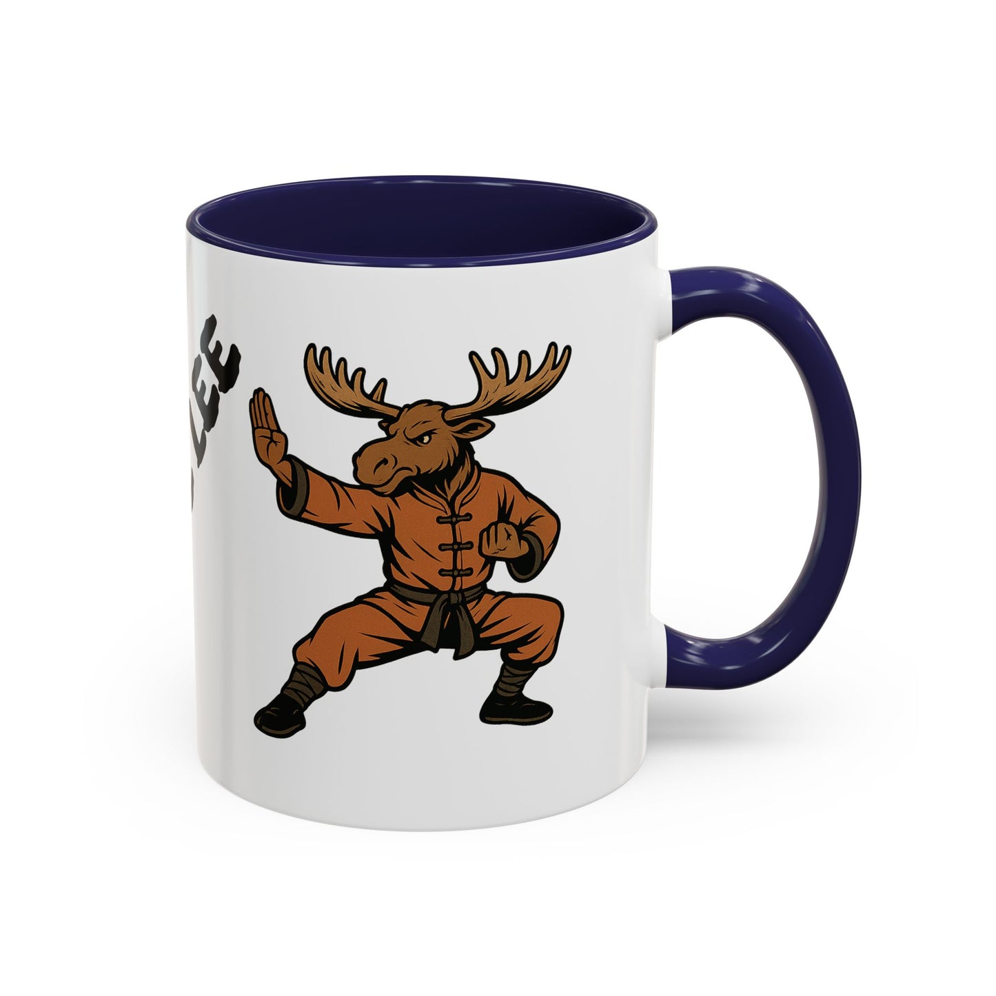 Moose Lee Martial Arts Accent Coffee Mug — Funny Moose Kung Fu 11/15oz