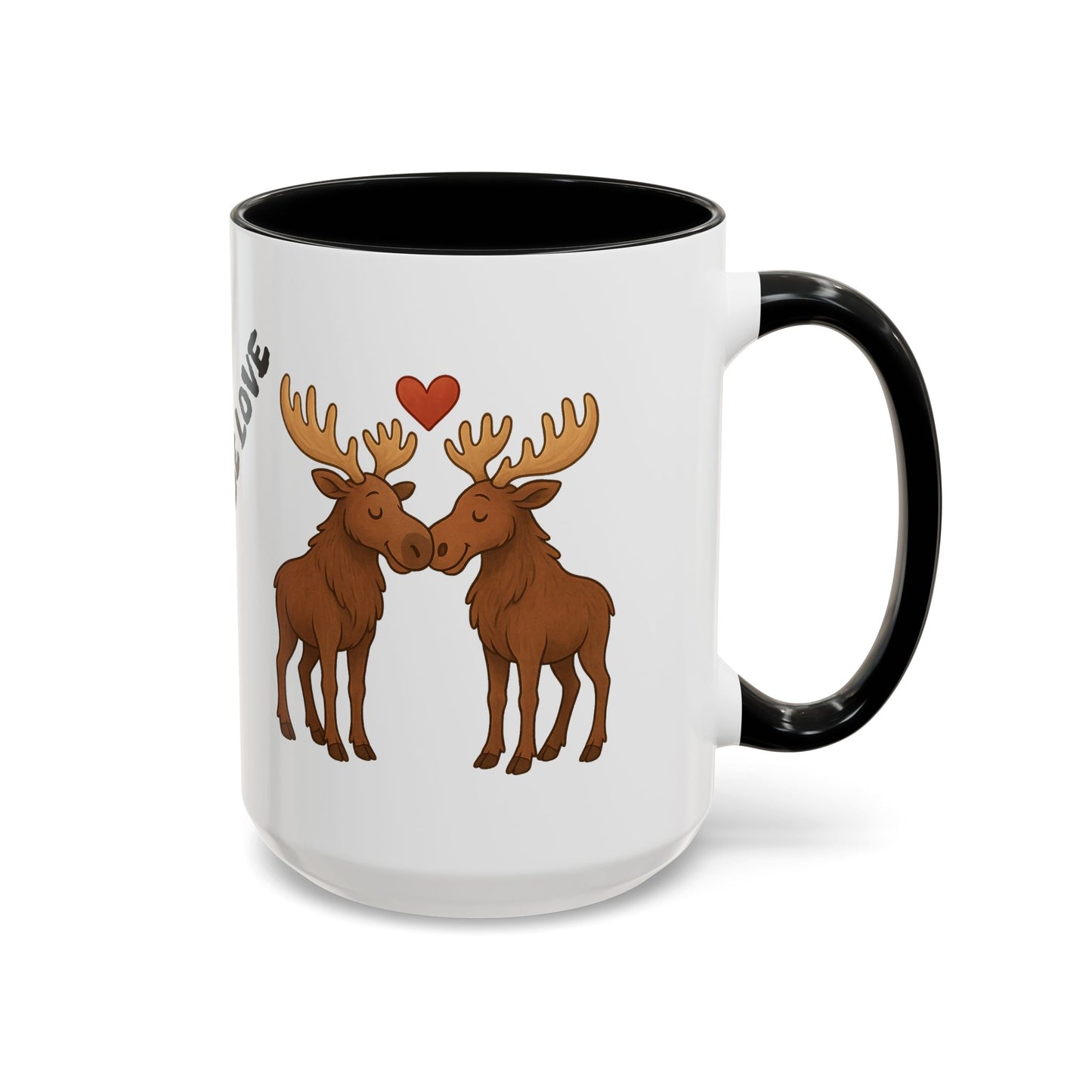 It Moose Be Love Coffee Mug — Cute Romantic Moose Couples Accent Mug (11/15oz)
