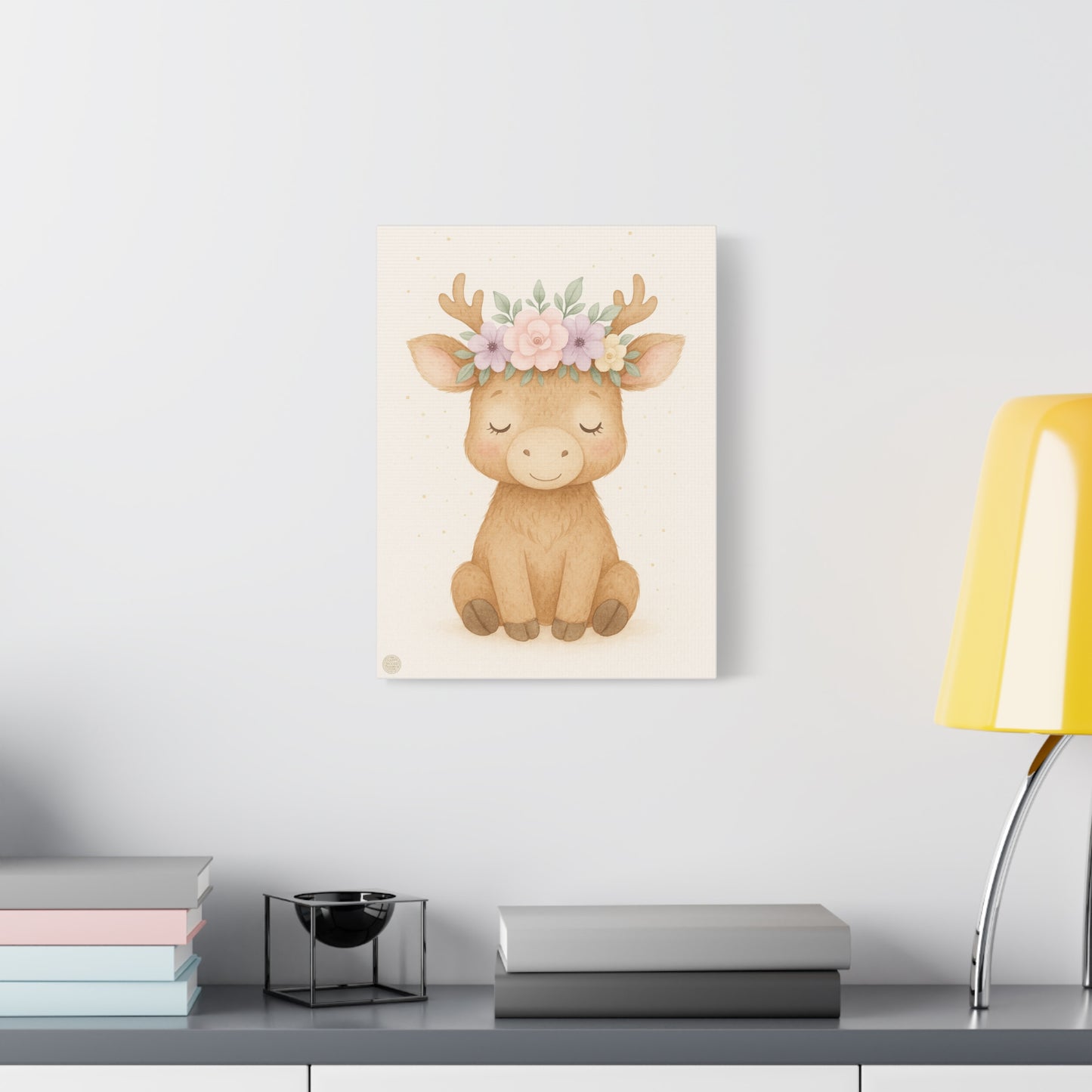Woodland Baby Deer Canvas Print — Cute Nursery Wall Art