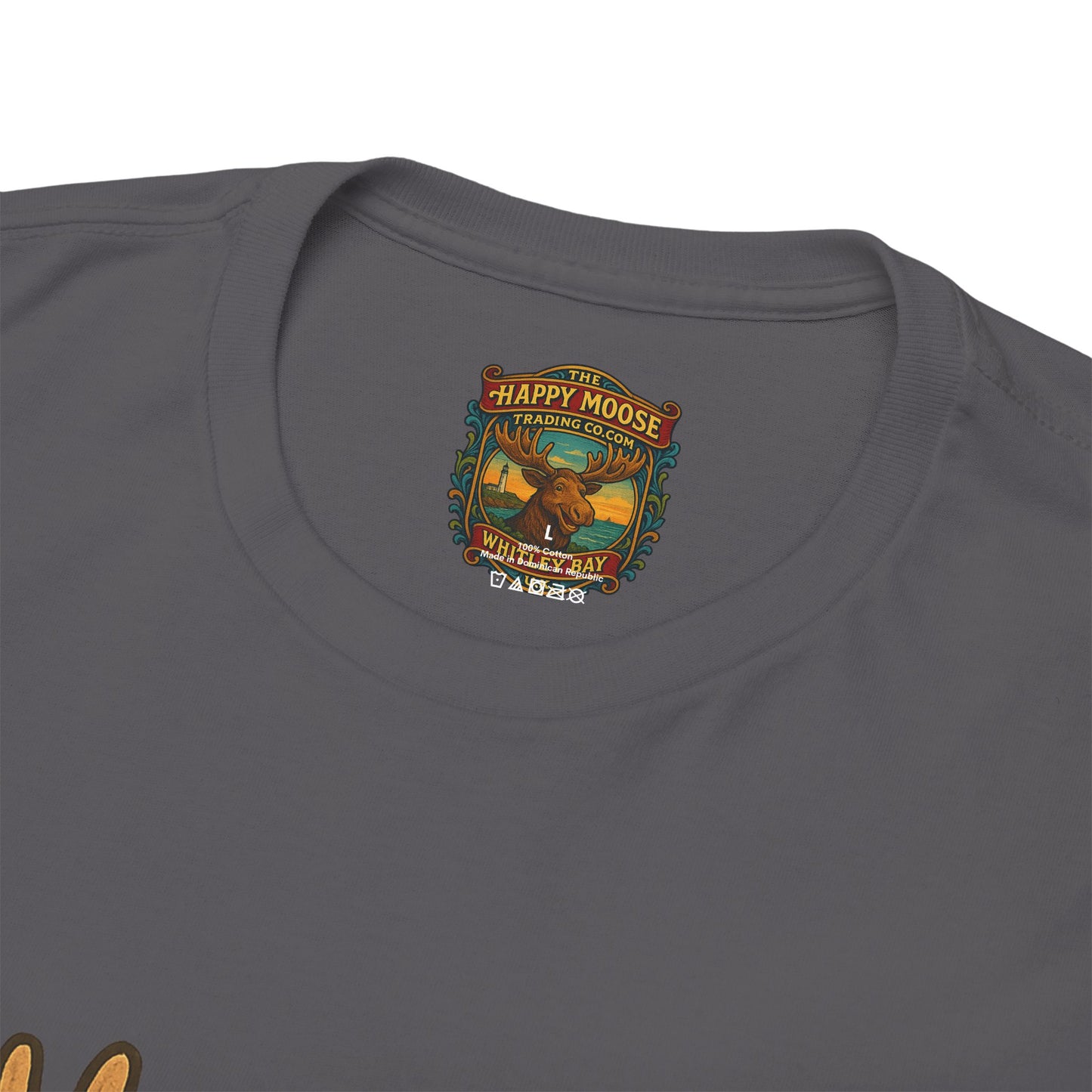 Moose on Vacation T-Shirt — Tropical Retro Moose with Sunglasses & Drink