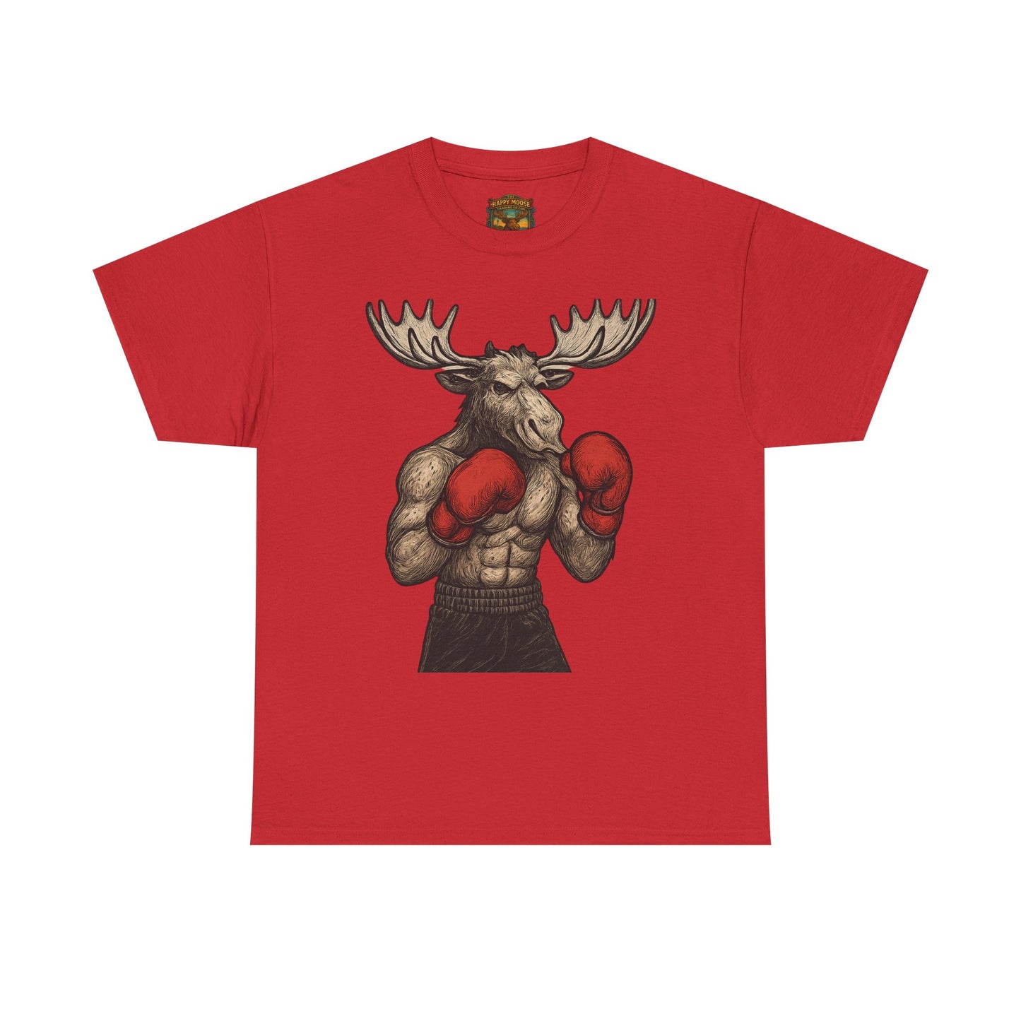 Boxing Moose T‑Shirt — Funny Wildlife Gym Tee for Men & Women
