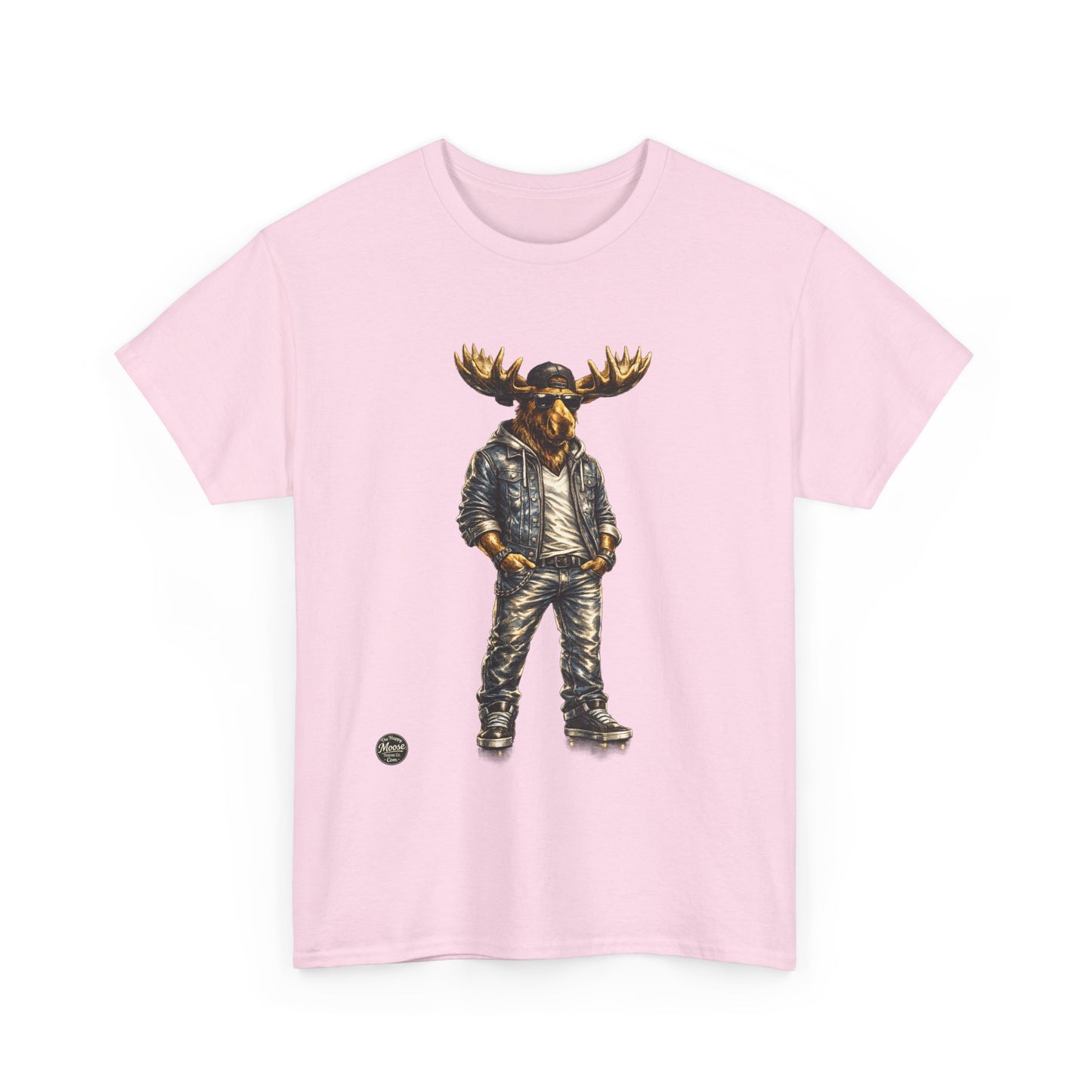 Rustic Urban Moose Graphic Tee — Outdoorsy Moose Illustration T-Shirt