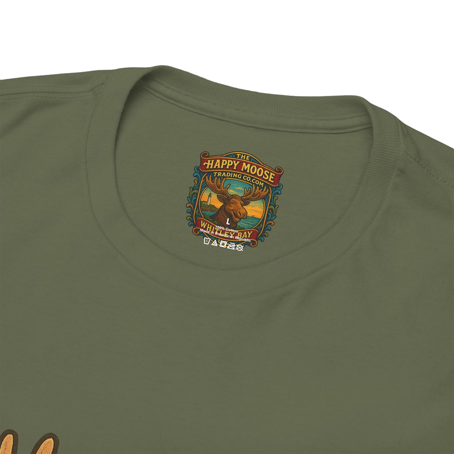 Moose on Vacation T-Shirt — Tropical Retro Moose with Sunglasses & Drink