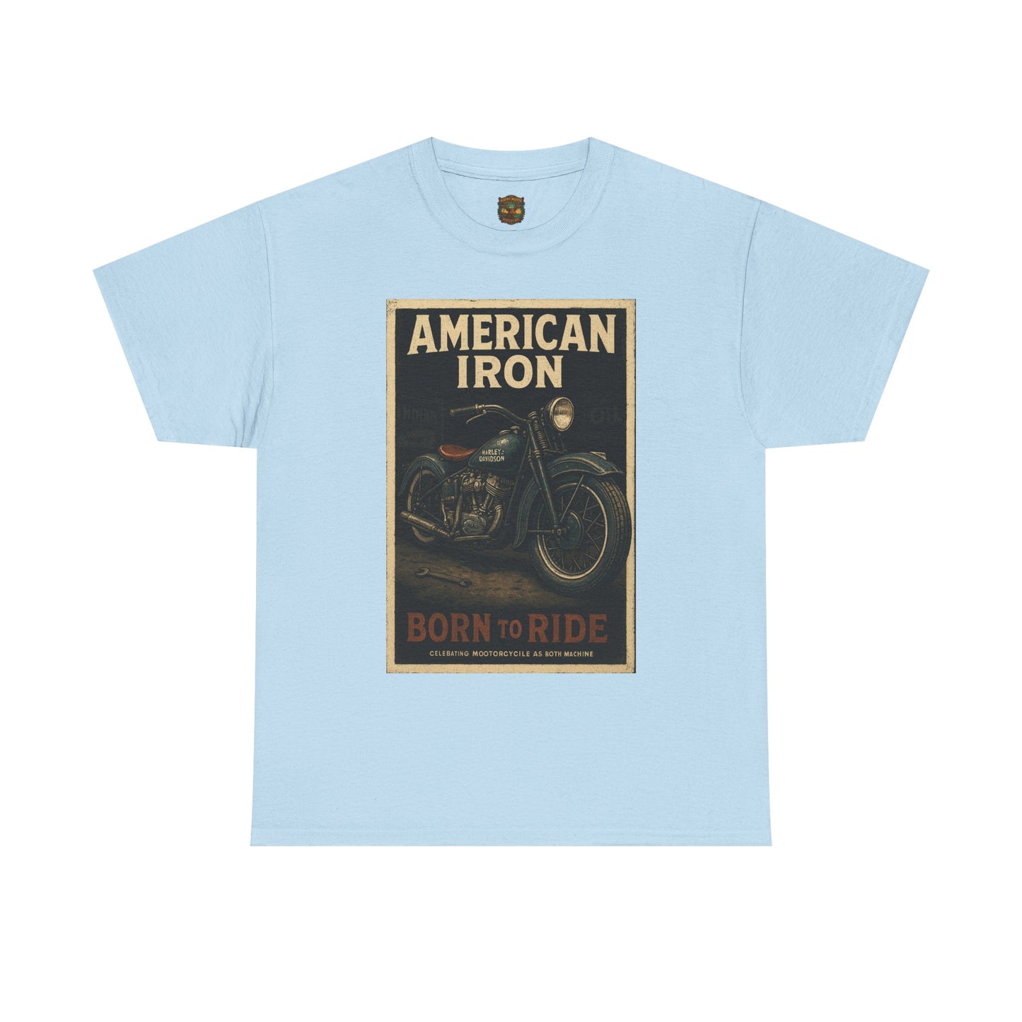 American Iron Motorcycle Poster Tee | Born to Ride