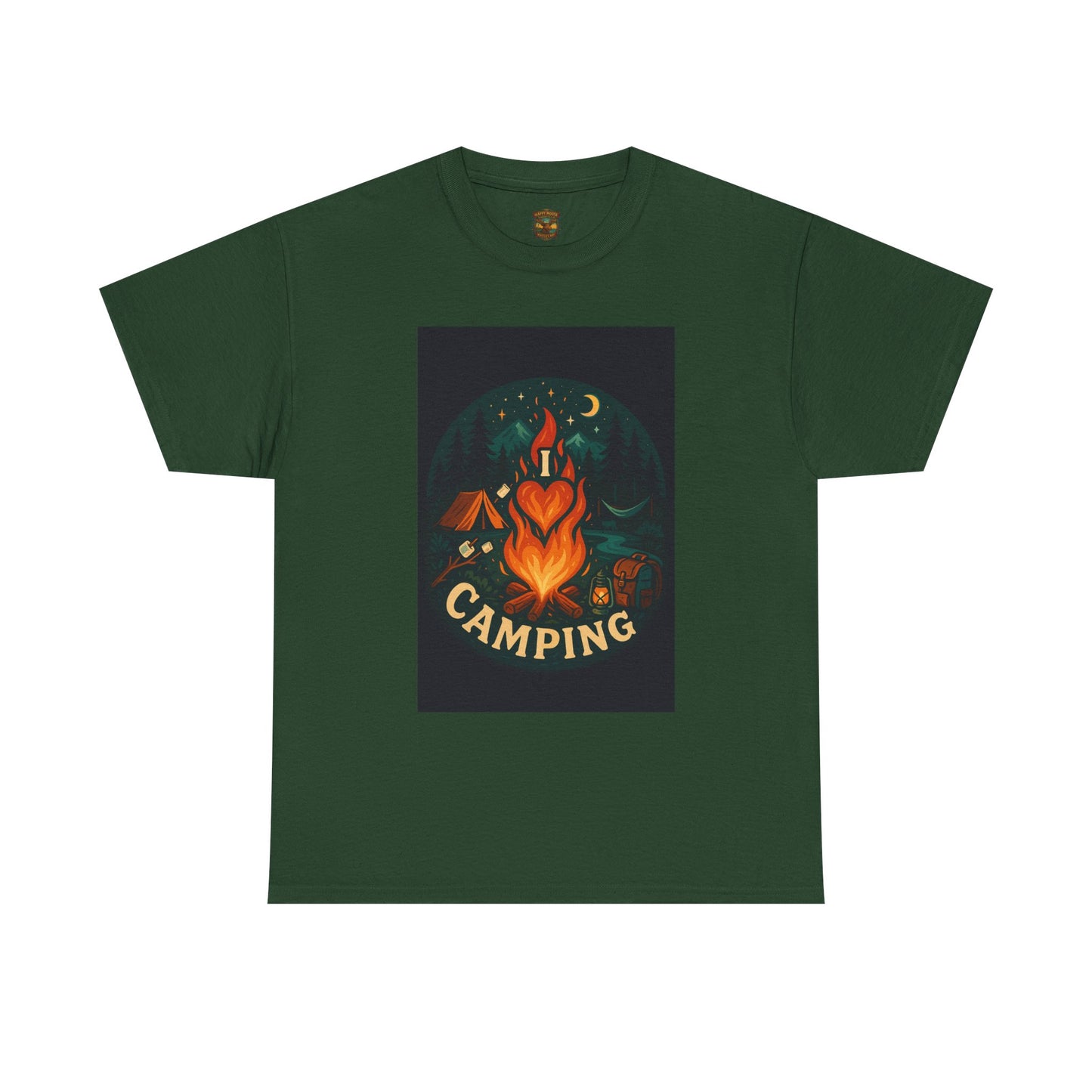 Camping Heart Campfire T-Shirt | Outdoor Adventure Graphic Tee