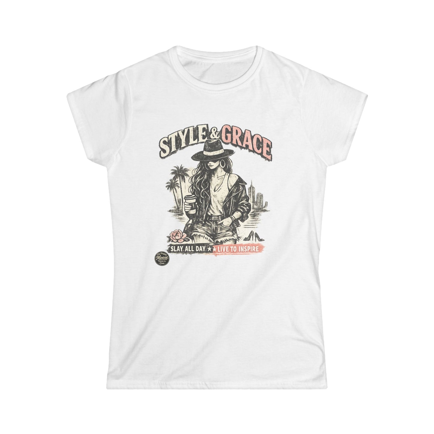Style & Grace Women's Tee — Retro Western Graphic Shirt ("Play All Day") #E