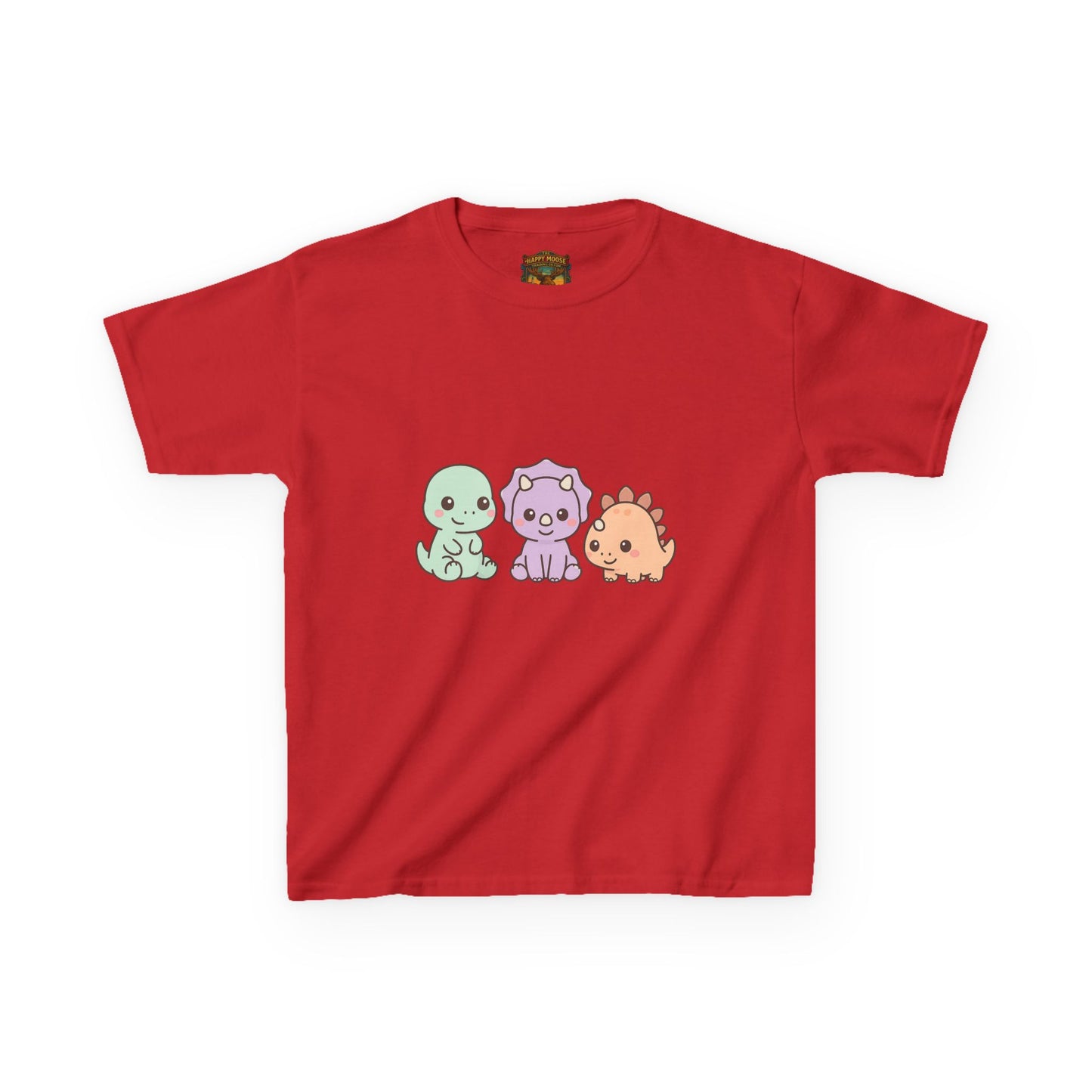 Kids Dino Trio T‑Shirt — Cute Pastel Dinosaur Graphic Tee for Toddlers & Children