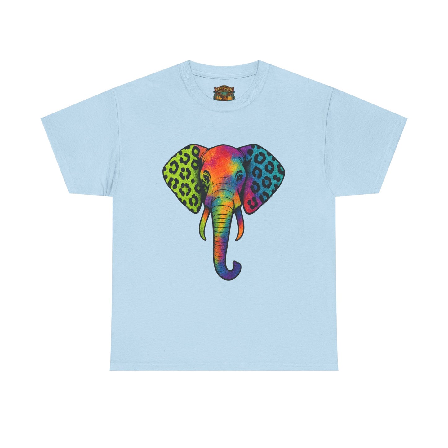 Colorful Leopard Print Elephant T-Shirt
