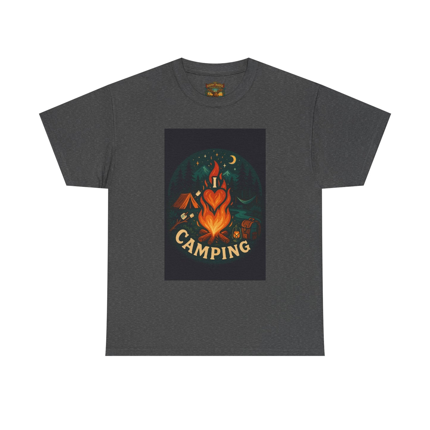 Camping Heart Campfire T-Shirt | Outdoor Adventure Graphic Tee