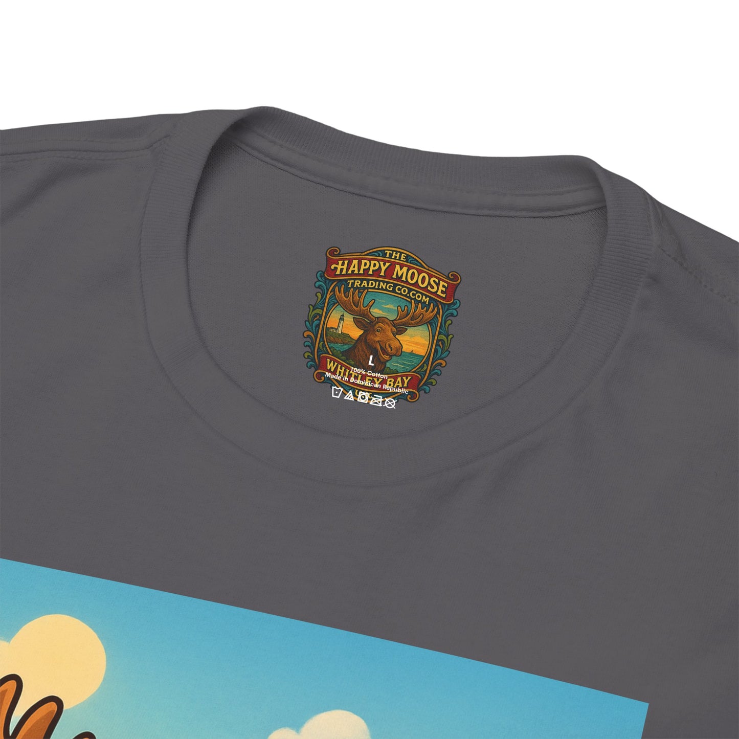 Happy Moose on a Motorcycle T-Shirt | Vintage Biker Animal Tee