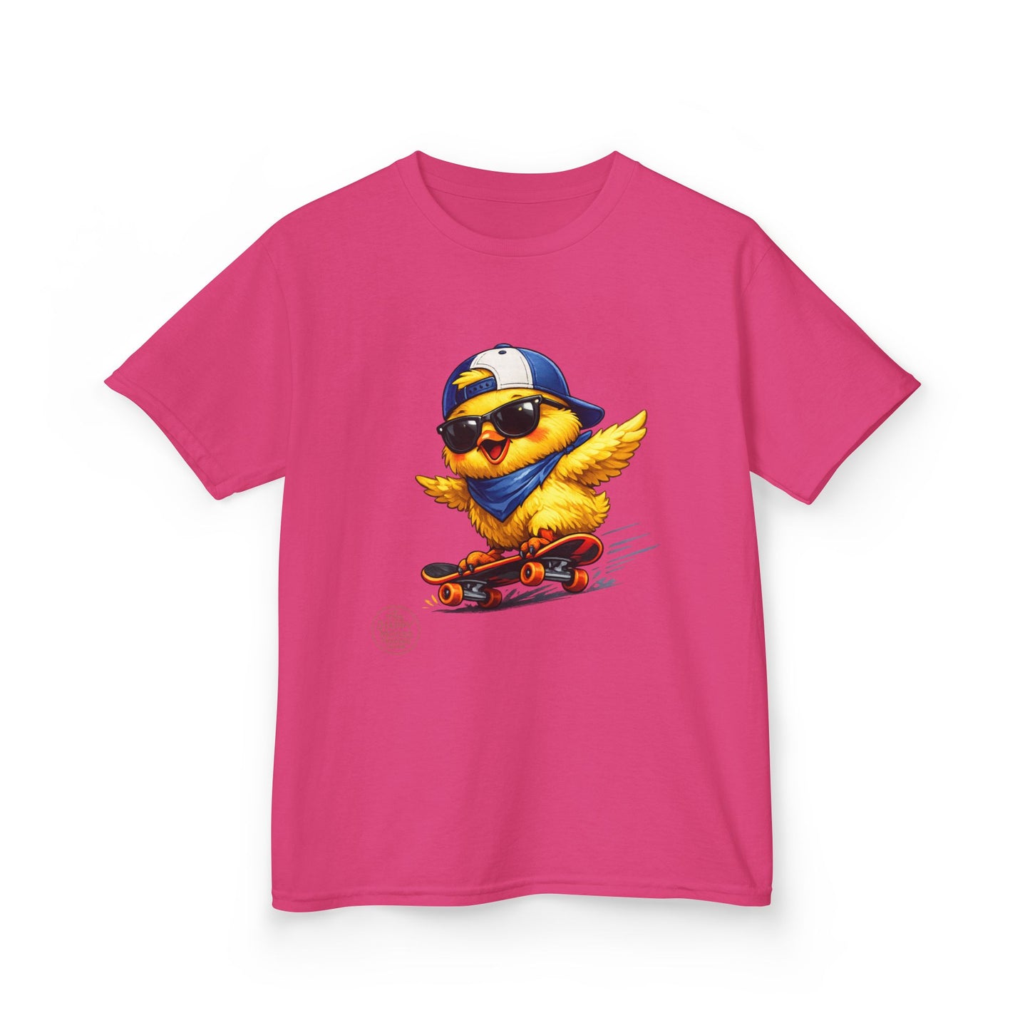 Skateboard Chick Kids T‑Shirt — Cool Sunglasses Duck Skateboard Graphic Tee