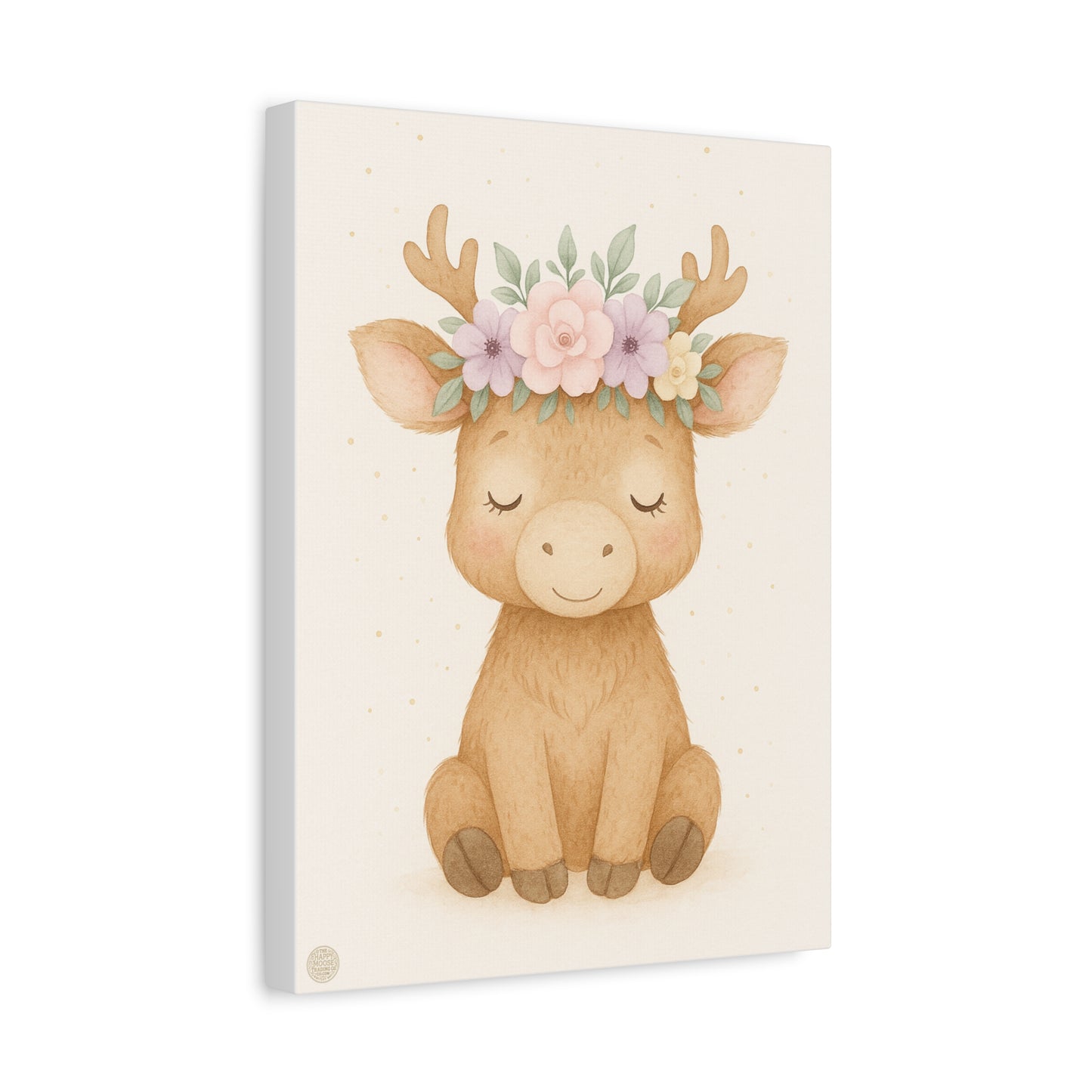 Woodland Baby Deer Canvas Print — Cute Nursery Wall Art
