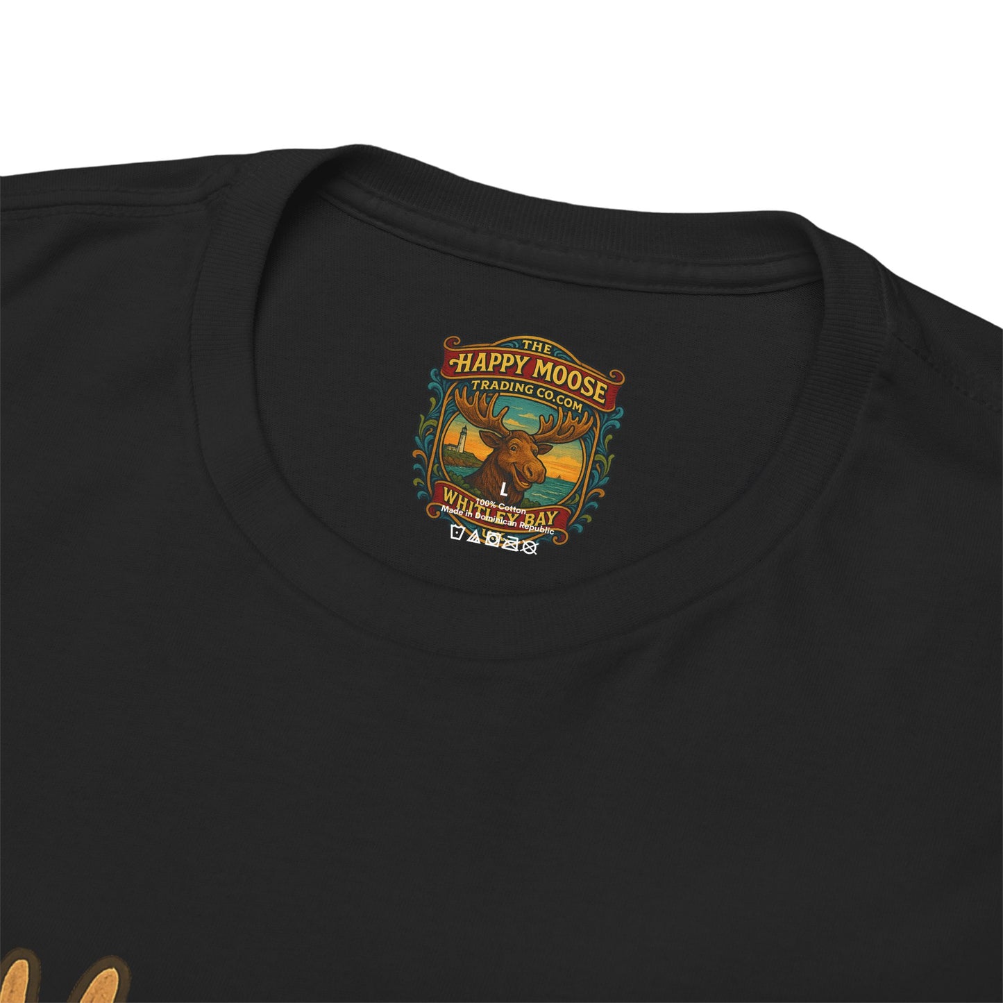 Moose on Vacation T-Shirt — Tropical Retro Moose with Sunglasses & Drink