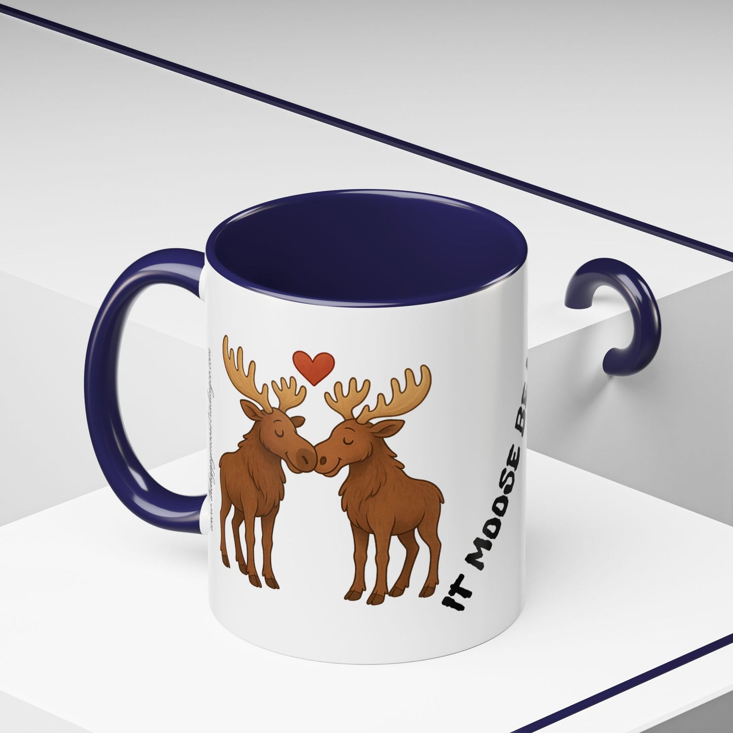 It Moose Be Love Coffee Mug — Cute Romantic Moose Couples Accent Mug (11/15oz)