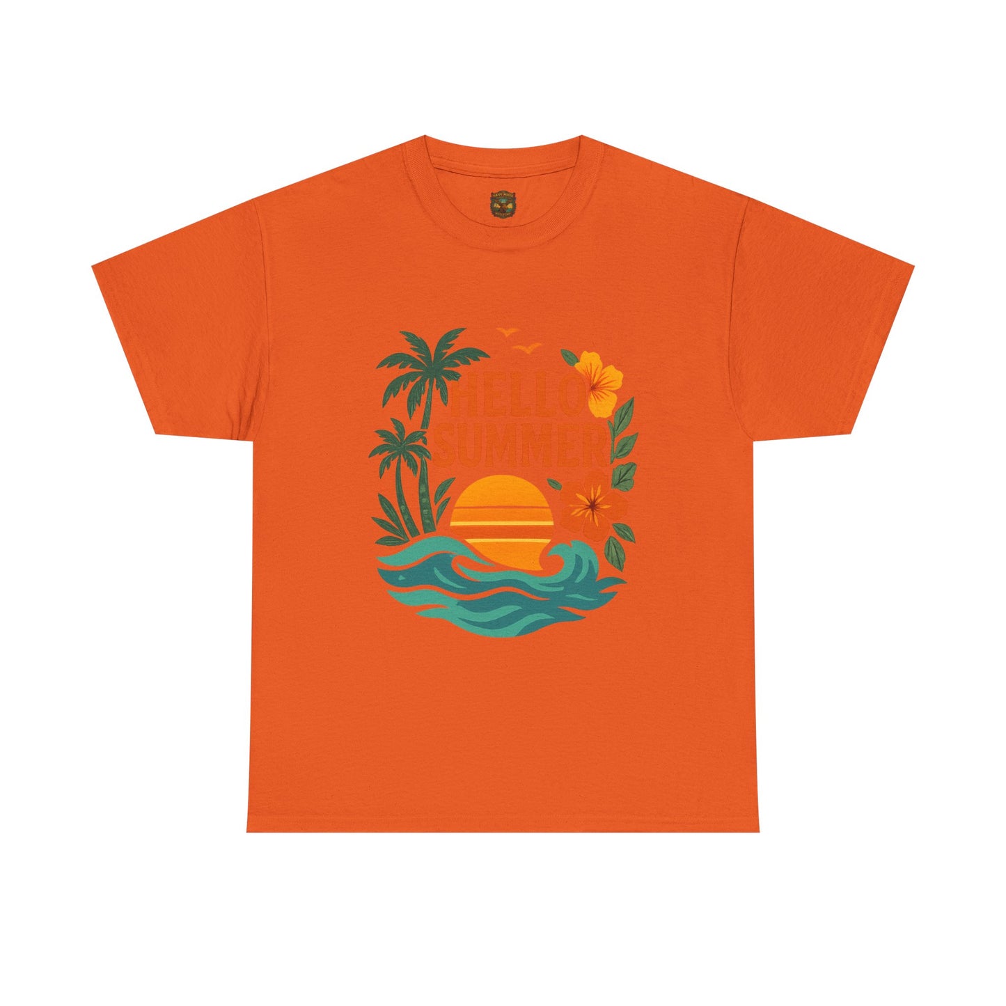 Hello Summer T-Shirt | Sunshine Text Graphic, Summer Vibes Tee