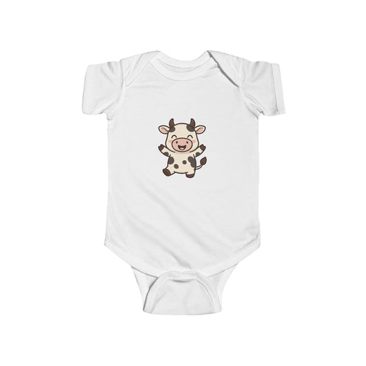 Cute Cow Infant Bodysuit - Adorable Farm Animal Baby Onesie