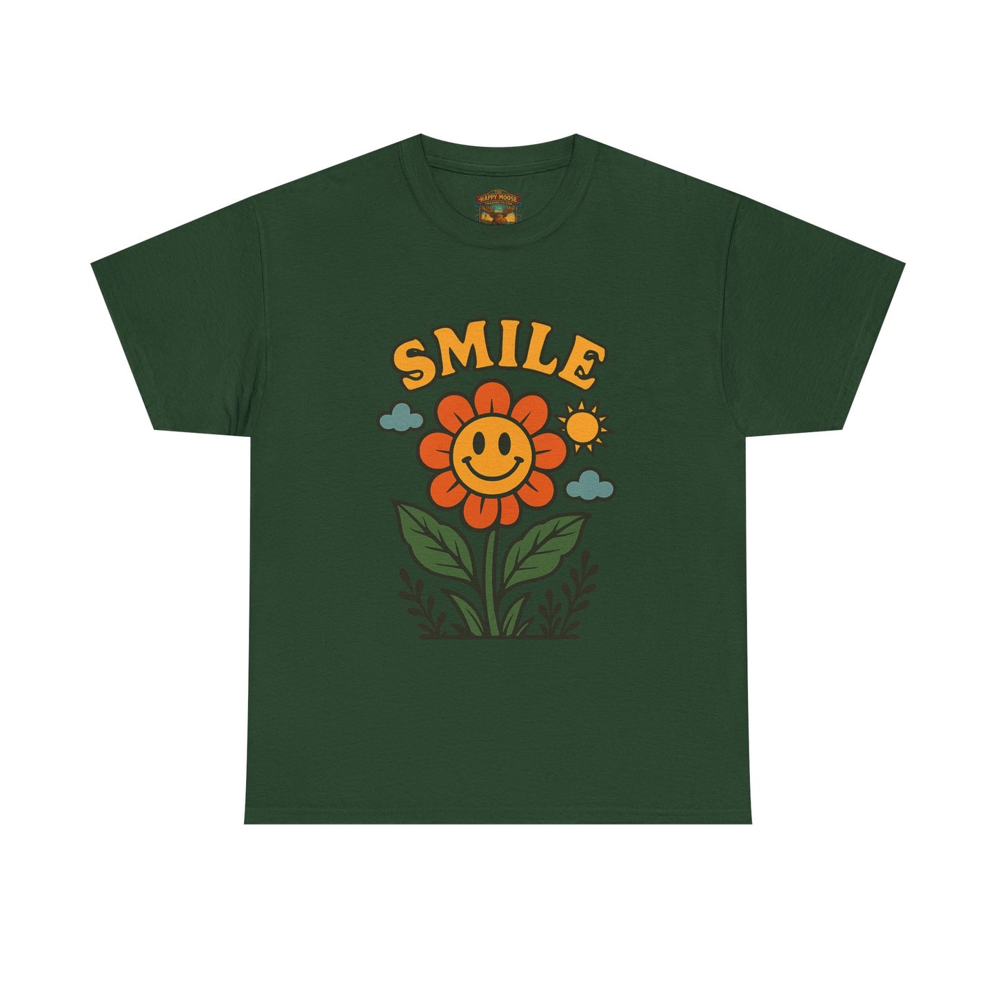 Smile With The Flowers T-Shirt | Floral Typography Tee