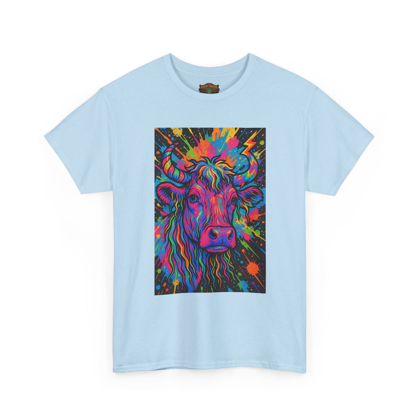 Psychedelic Highland Cow T-Shirt | Retro Rainbow Cow Art 4