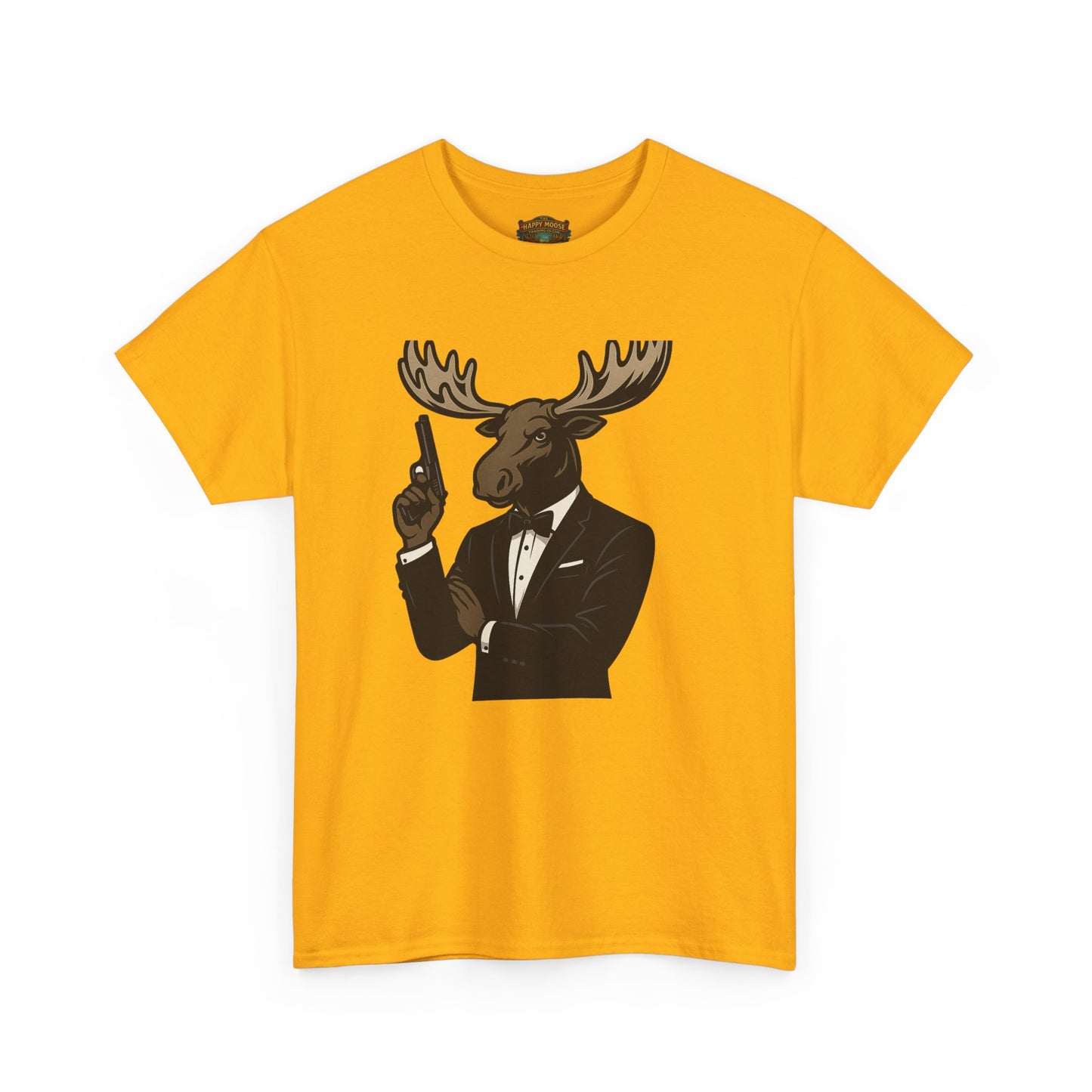 Moose in Tuxedo Graphic Tee — Gentlemen Moose Novelty T‑Shirt